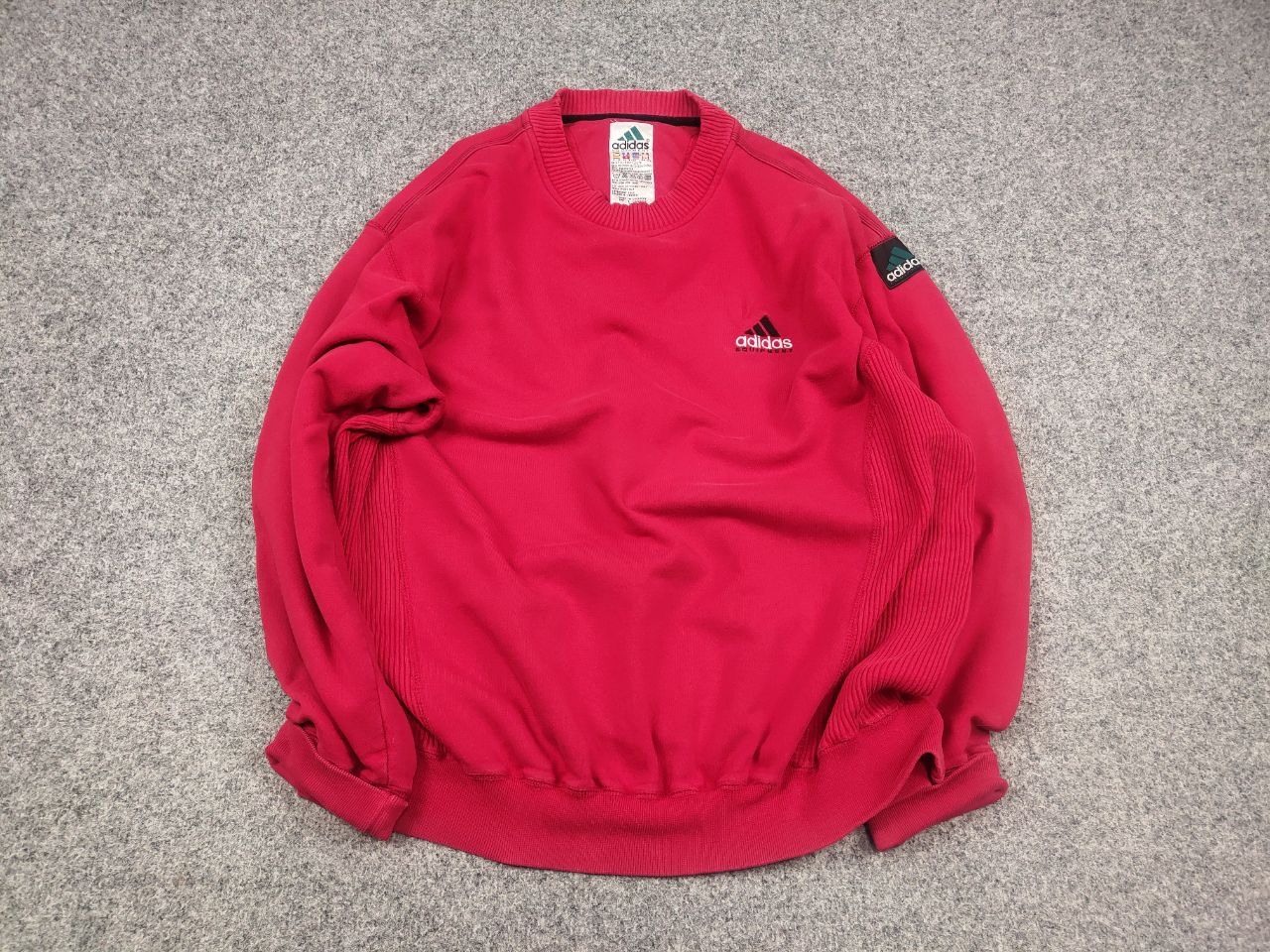 Adidas Vintage 90's Adidas Equipment Logo red Crew neck Sweatshirt Size US L / EU 52-54 / 3 - 2 Thumbnail