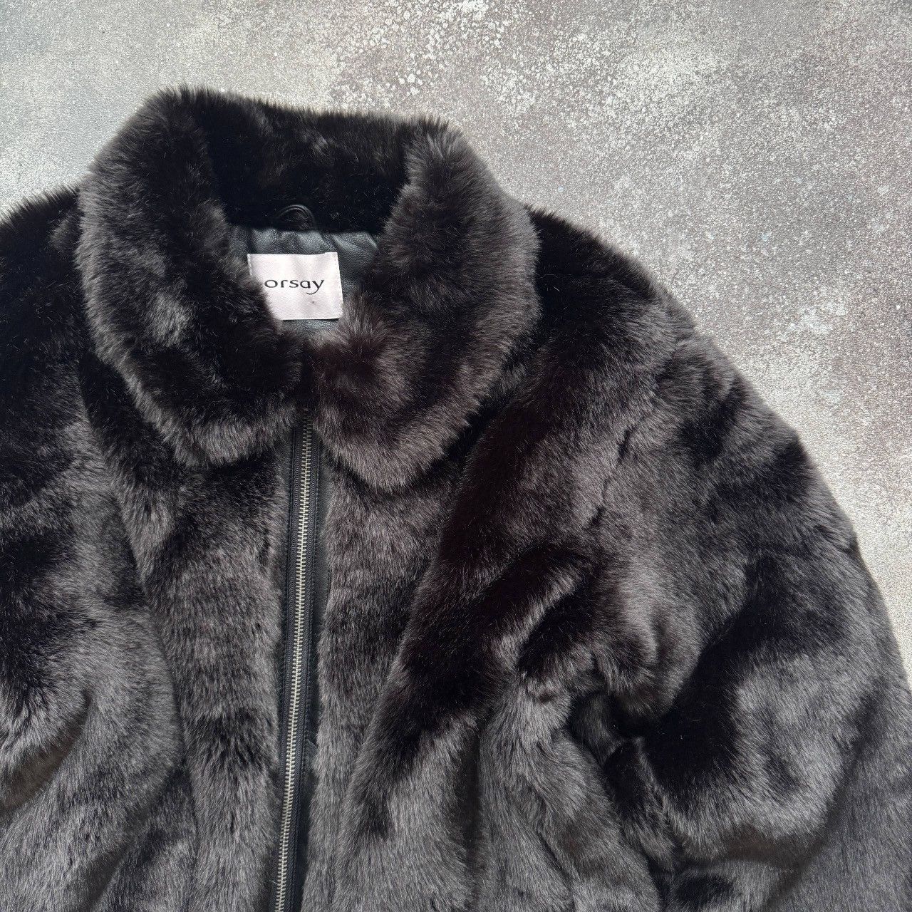 Hysteric Glamour Orsay Y2K Glam Black Faux Fur Oversized Bomber Jacket Size L / US 10 / IT 46 - 7 Thumbnail