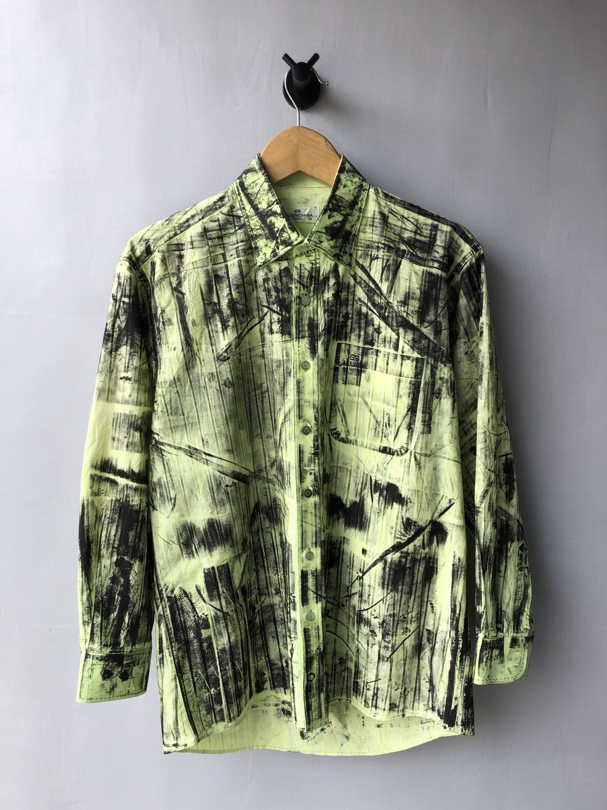 Balenciaga Vintage balenciaga long sleeve shirt destroyed 90s Size US XL / EU 56 / 4 - 1 Thumbnail