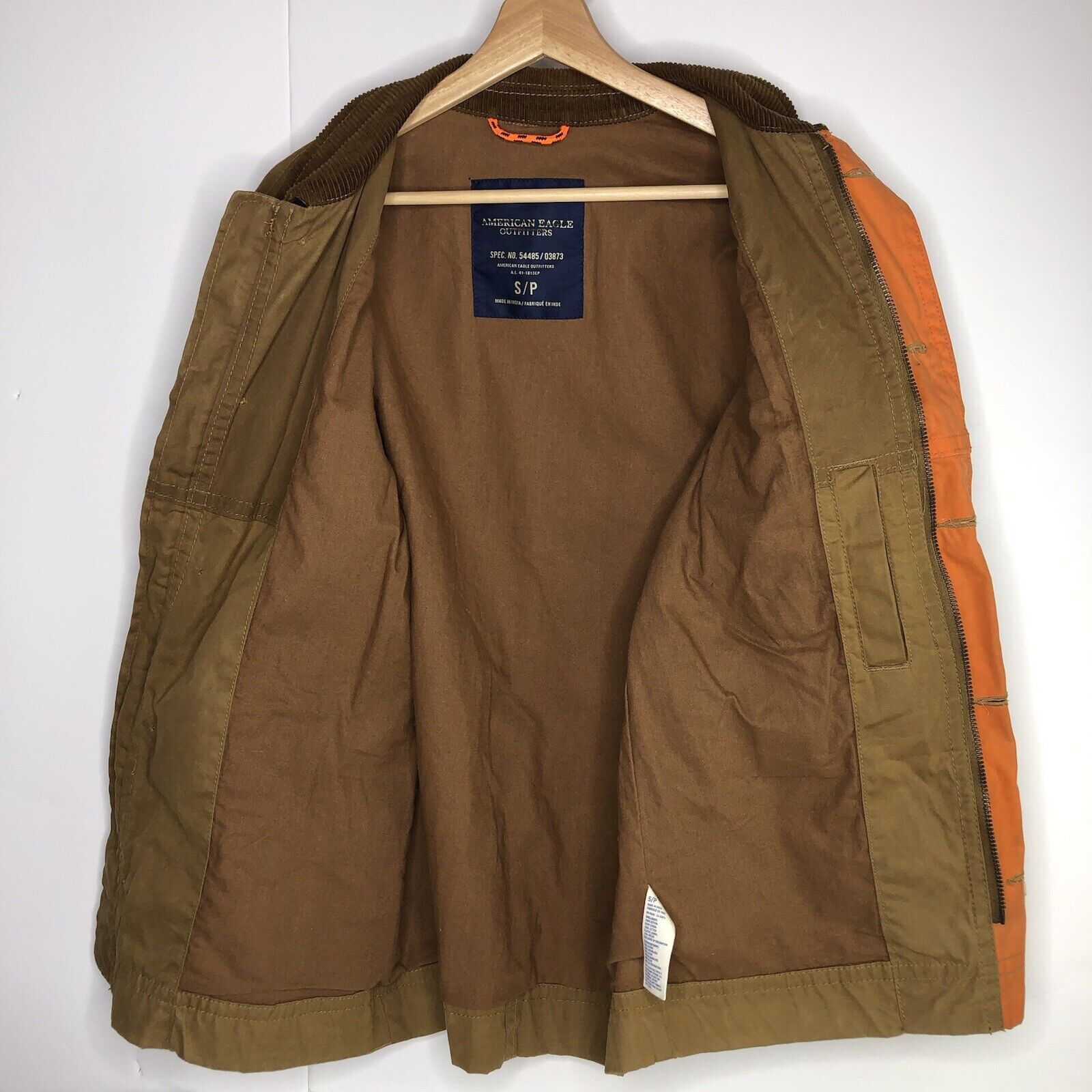 American Eagle Outfitters AEO Jacket Men S/P Chore Barn Coat Tan Corduroy Full Zip Vtg Size US S / EU 44-46 / 1 - 17 Thumbnail