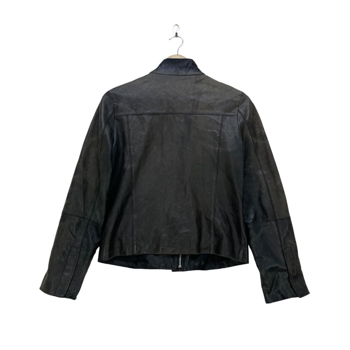 SHIPS Faded Planet Co Ltd Poricalpof Lamb Leather Biker Jacket Size S / US 4 / IT 40 - 2 Thumbnail
