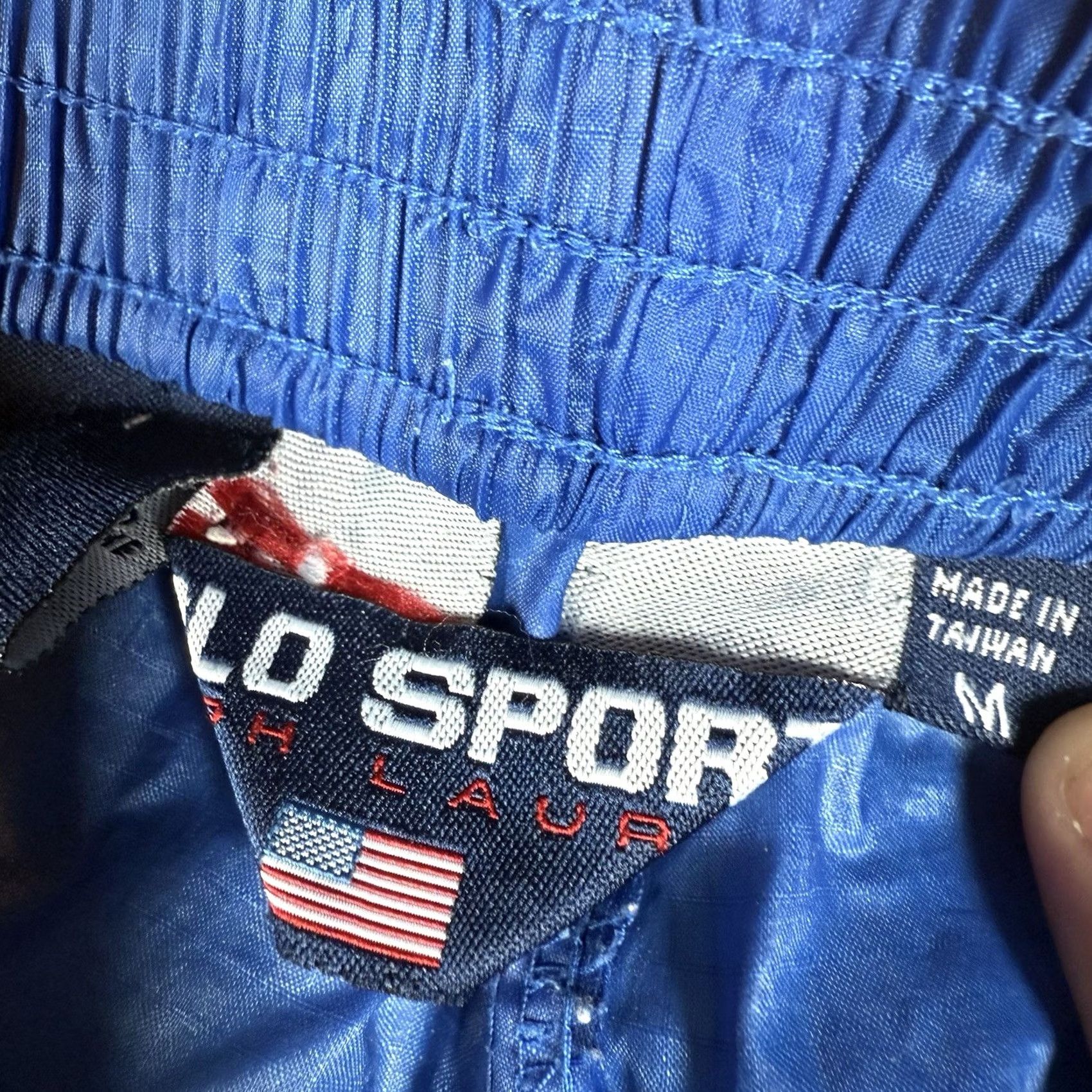 Ralph Lauren VINTAGE Ralph Lauren Polo Sport Track Pants Mens M Blue USA Flag Zip Ankle Regular Activewear Pants Size US M / EU 48-50 / 2 - 5 Thumbnail