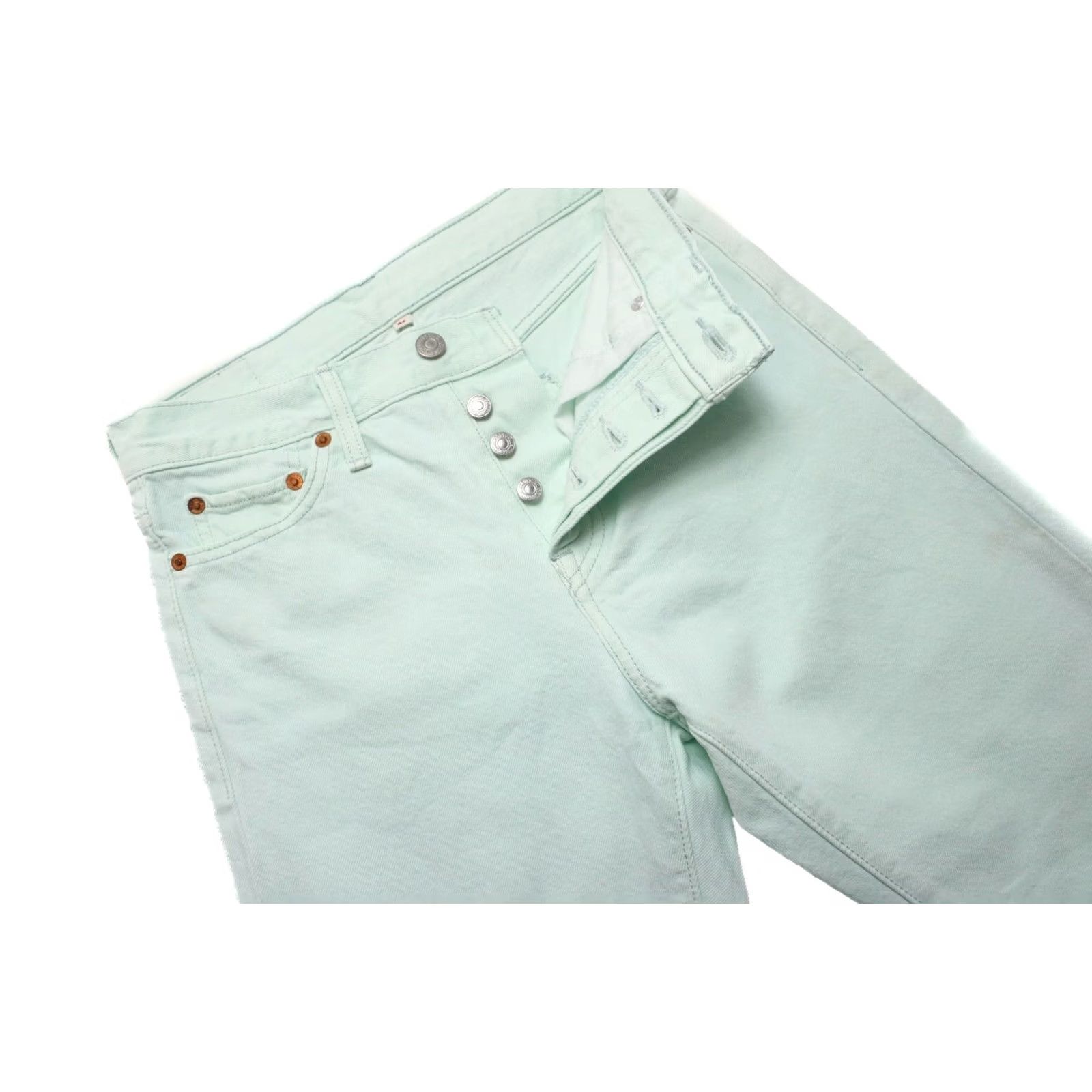 Levi's Levi's Women's Jeans W26 Slim Fit Button Mint Green 22861 Distressed Size 26" / US 2 / IT 38 - 4 Thumbnail