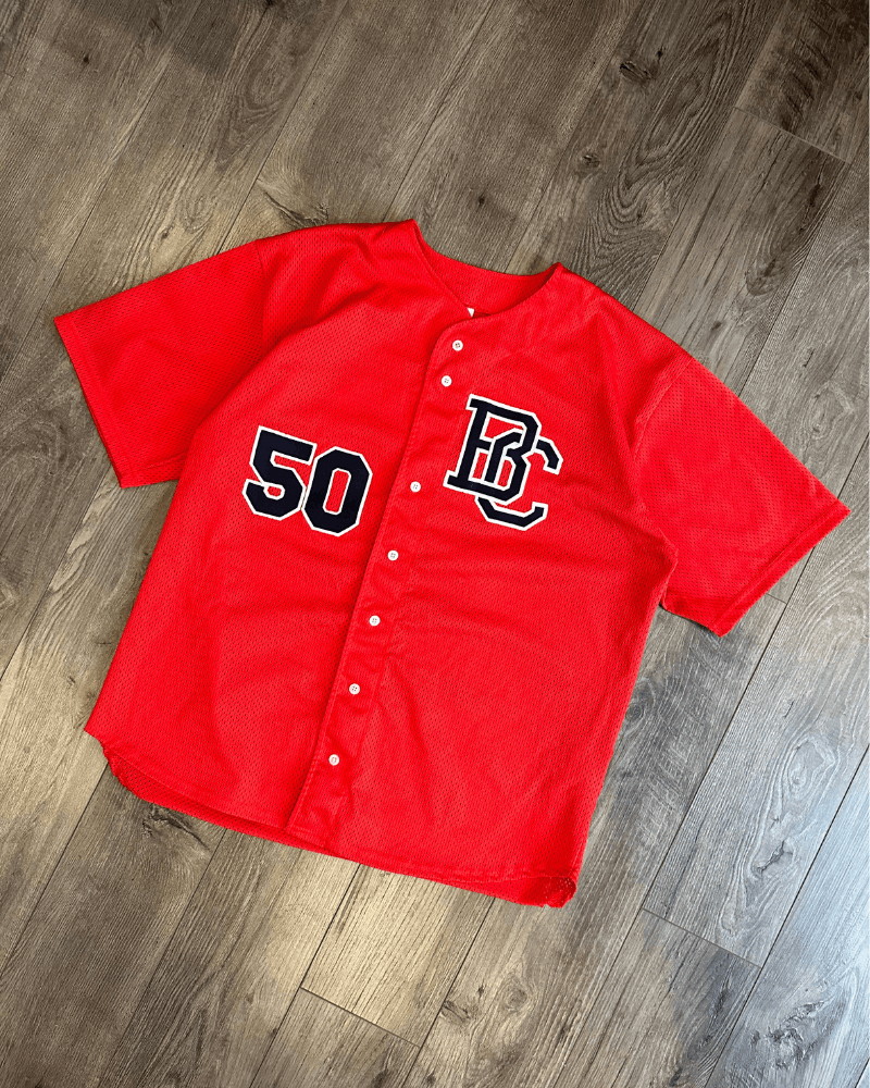 Vintage Vintage BC British Columbia #50 Red Baseball Jersey Size XL Size US XL / EU 56 / 4 - 1 Thumbnail