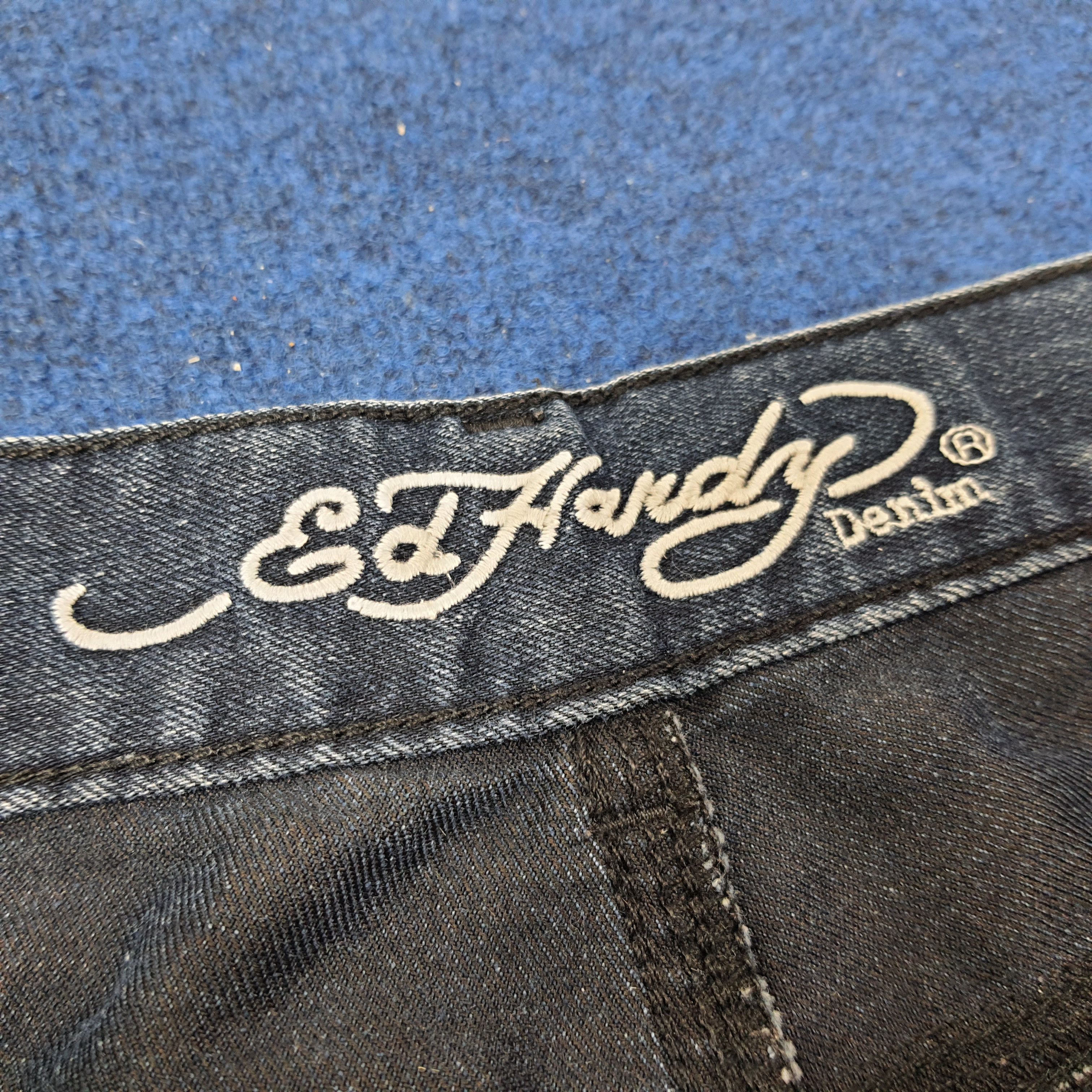 Designer × Ed Hardy × Vintage Vintage Ed Hardy Designer Custom Logo Jeans Size 30" / US 8 / IT 44 - 6 Thumbnail
