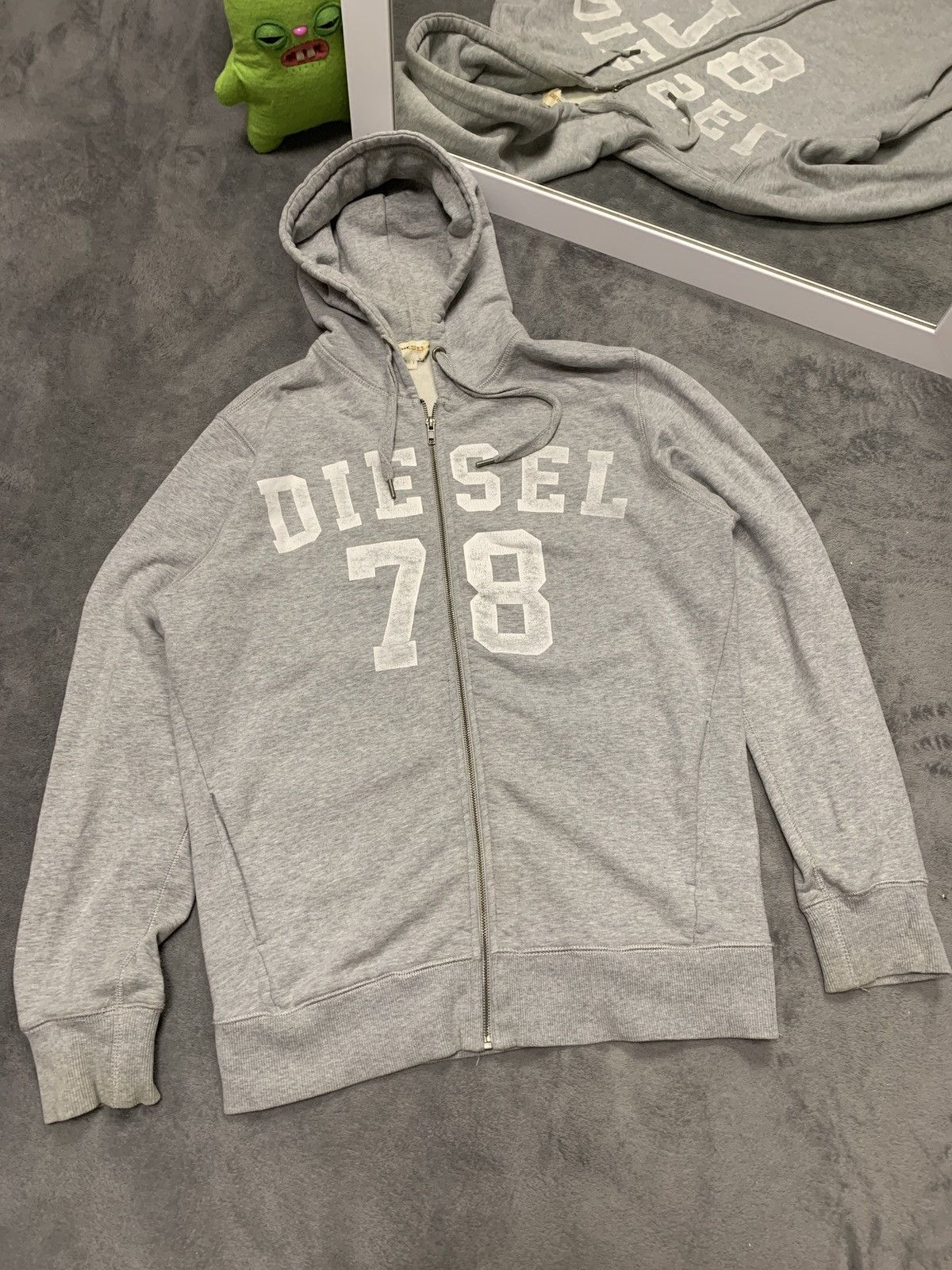 Diesel Vintage Diesel 78 Big Logo Zip Up Rare Hoodie Grailed