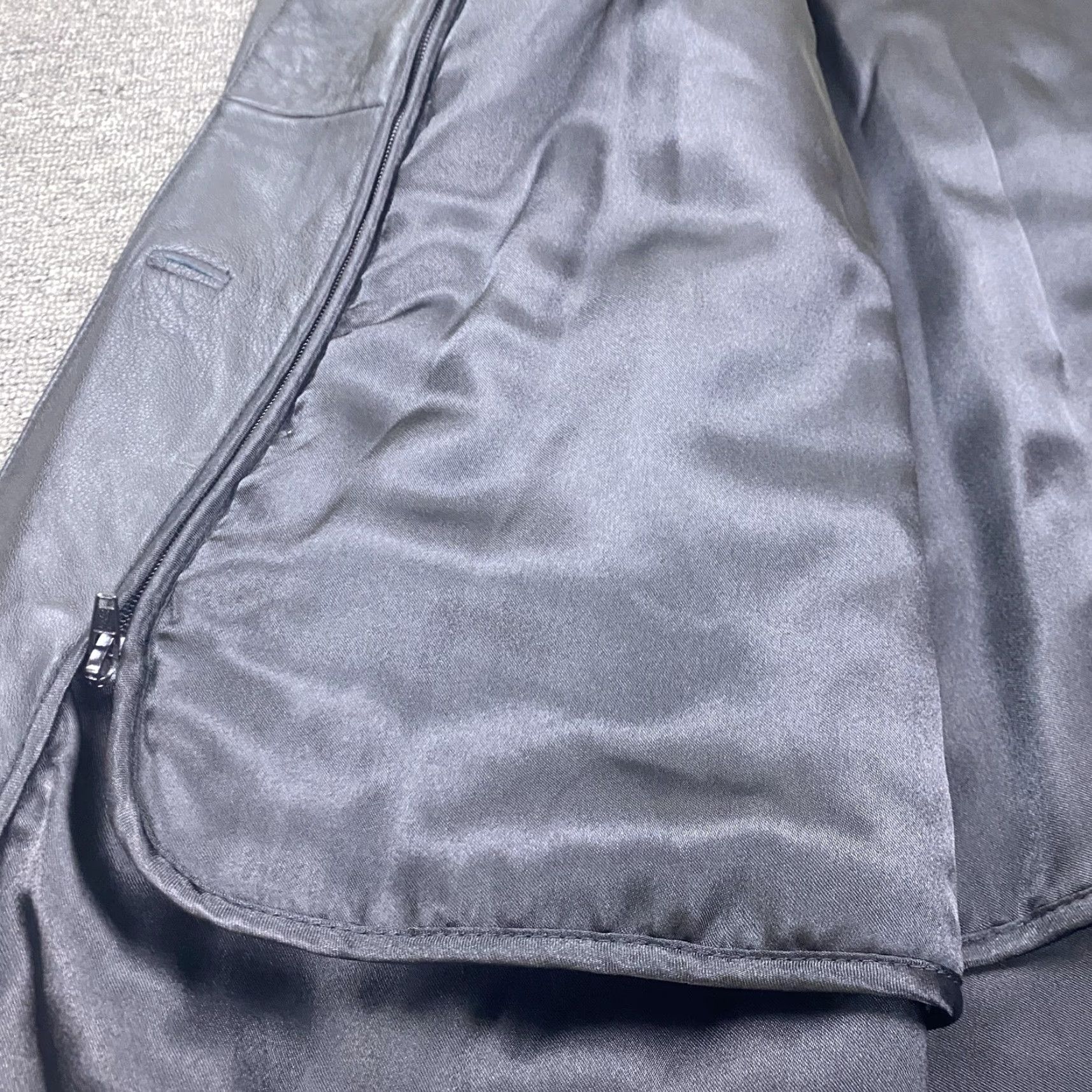 Vintage Centigrade Leather Coat Womens 1X Black Long Button Front Thermolite Lined Coat Size XL / US 12-14 / IT 48-50 - 7 Thumbnail