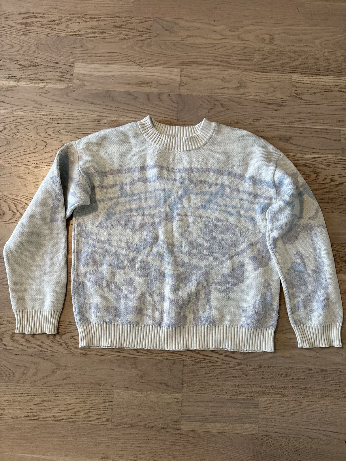 トップス racer worldwide Beige Mohair Sweater Beige Cross Net Sweater – Racer Worldwide