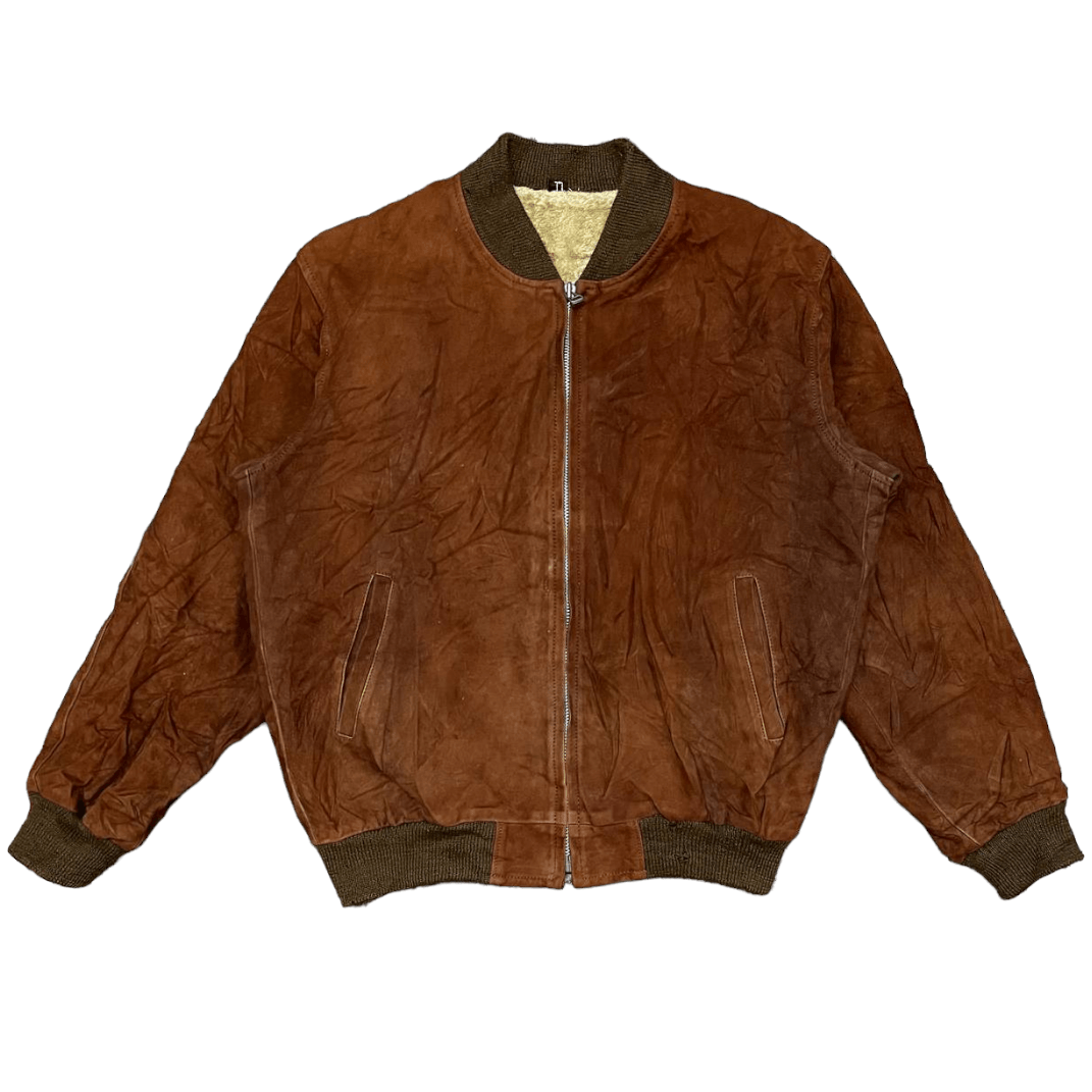 Japanese Brand Vintage Japanese Brand Leather Bomber Jacket Size US L / EU 52-54 / 3 - 1 Thumbnail