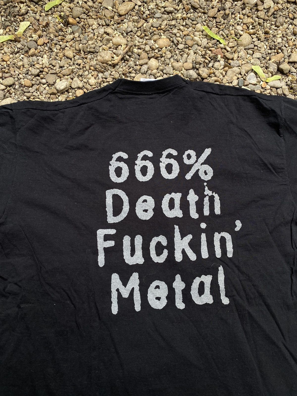 Band Tees × Vintage Vintage Fleshcrawl 666% Death Fcking Metal Death Metal Tee Size US XL / EU 56 / 4 - 6 Thumbnail