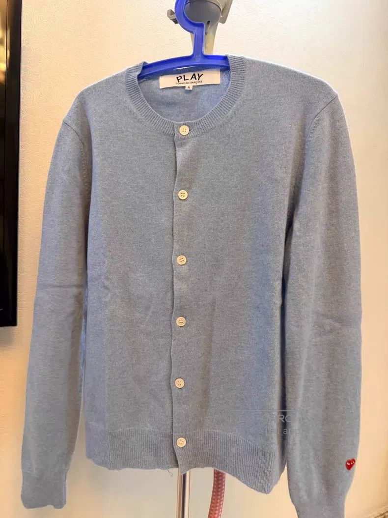 Comme des Garcons Comme des Garcons Gray-blue wool cardigan Size S / US 4 / IT 40 - 1 Thumbnail