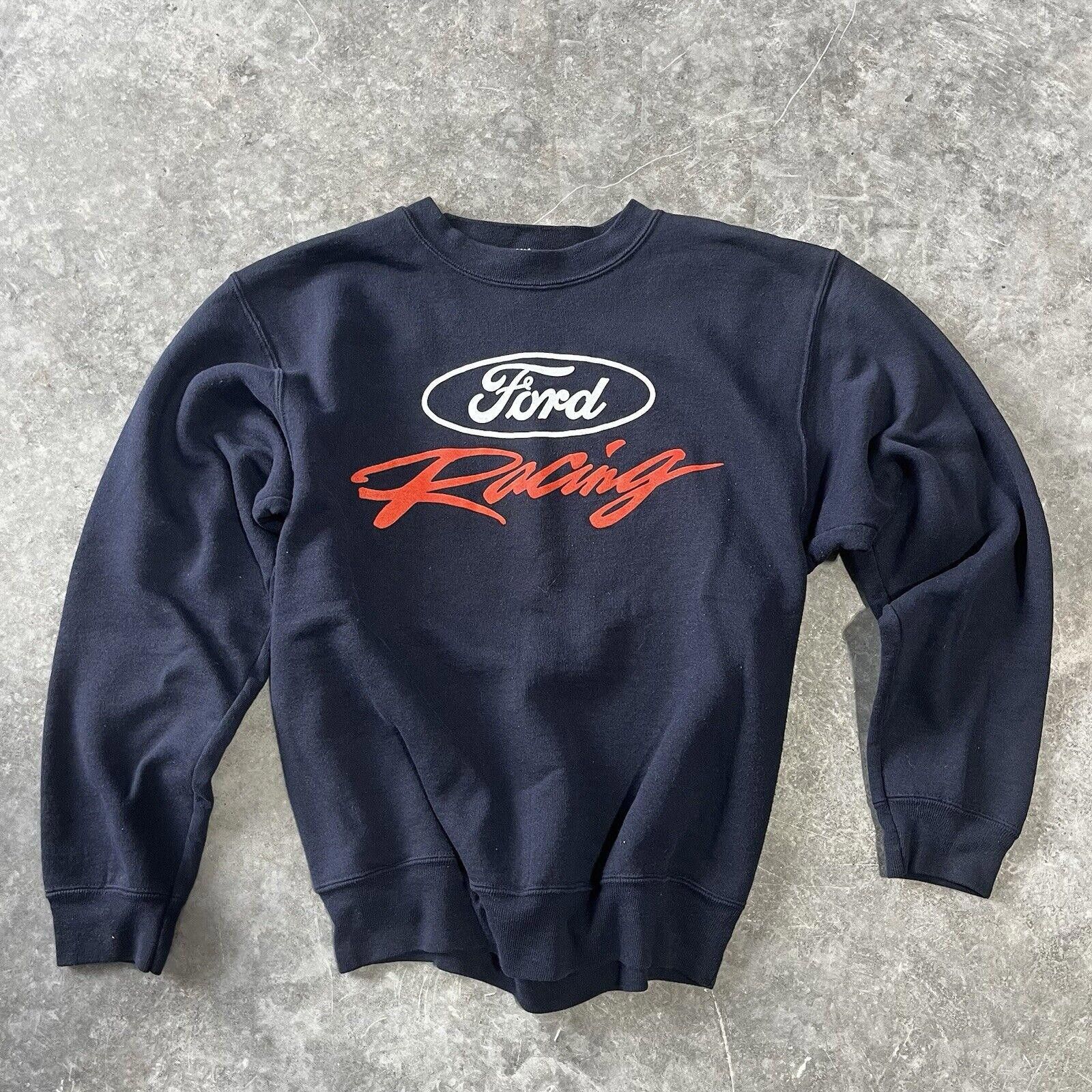 Fruit Of The Loom Vintage Ford Racing Sweatshirt Size Medium Black Crewneck Grailed
