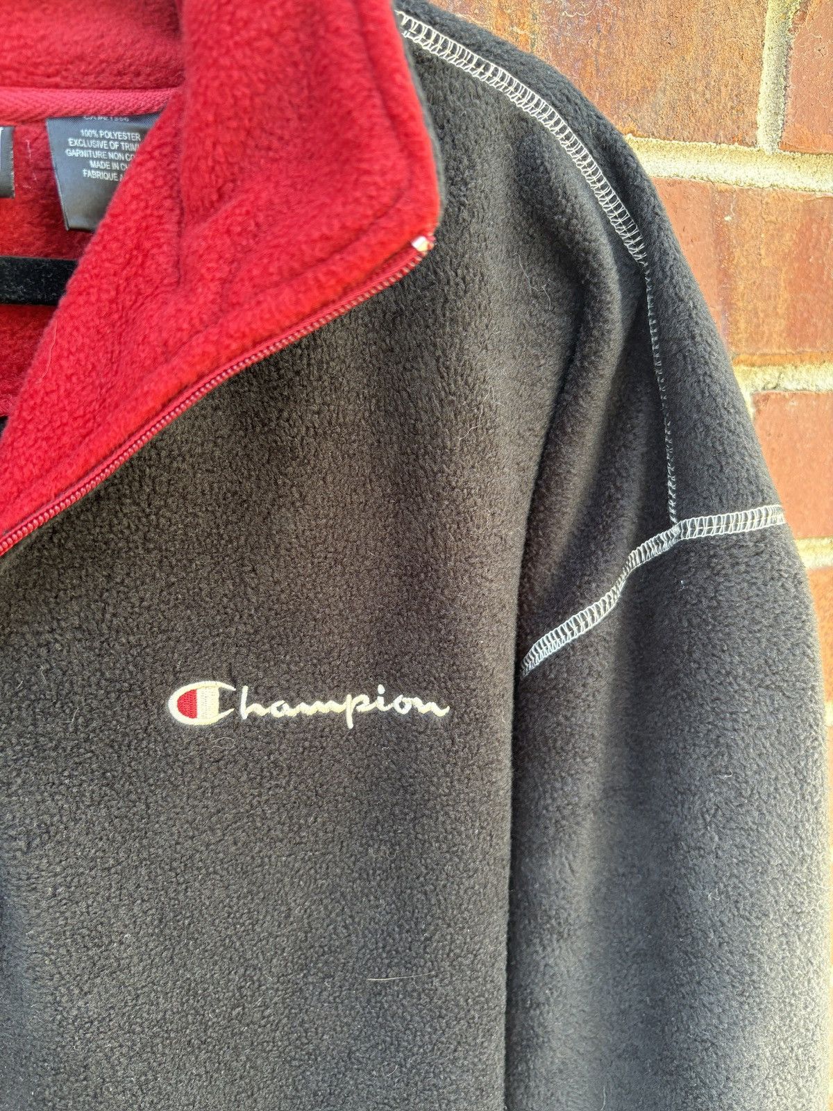 Champion × Vintage Champion Fleece Sweatshirt Vintage Streetwear Size XL Black Size US XL / EU 56 / 4 - 2 Thumbnail