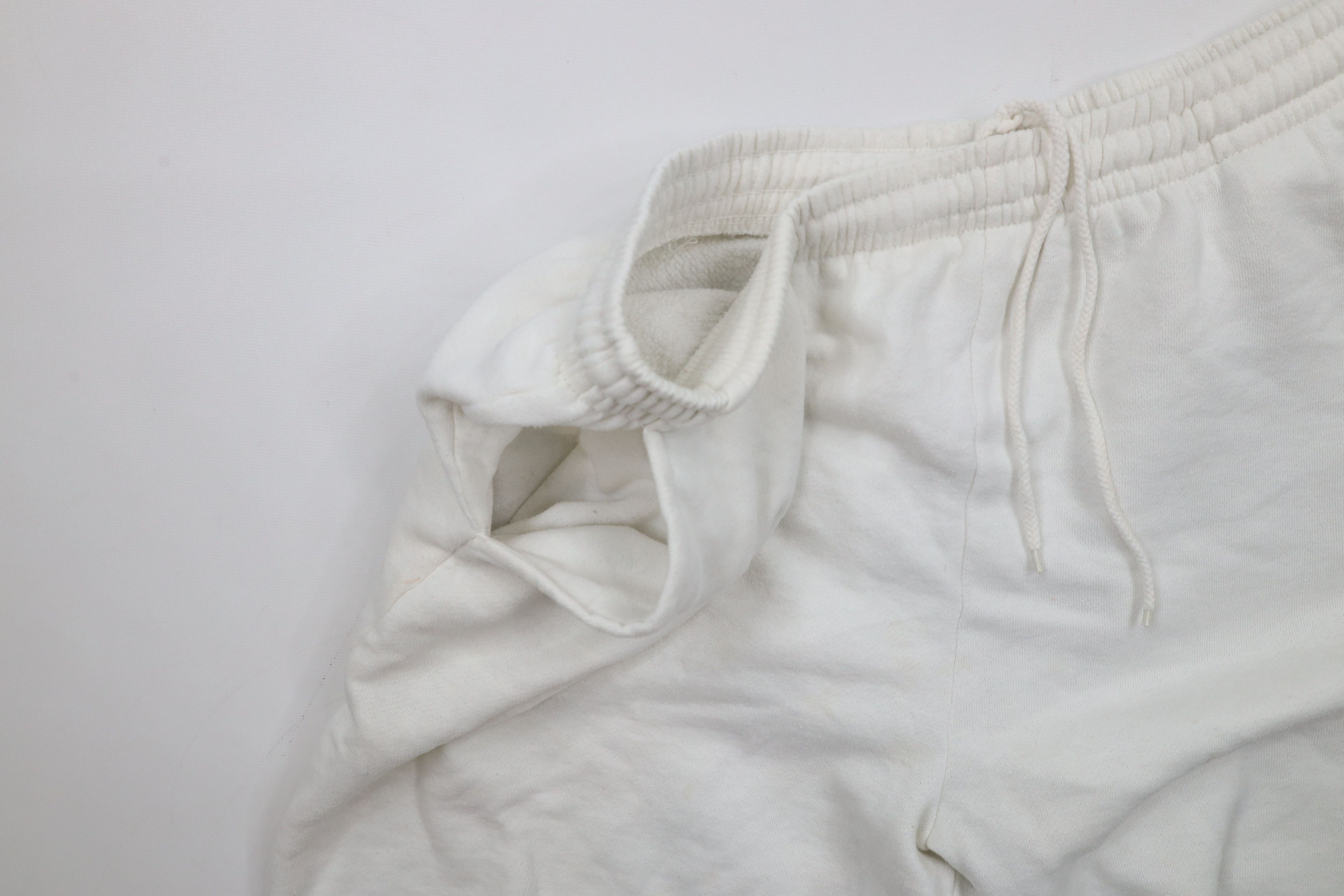 Vintage Vintage 90s Wilson Distressed Blank Sweatpants Pants White Size 31" - 8 Thumbnail