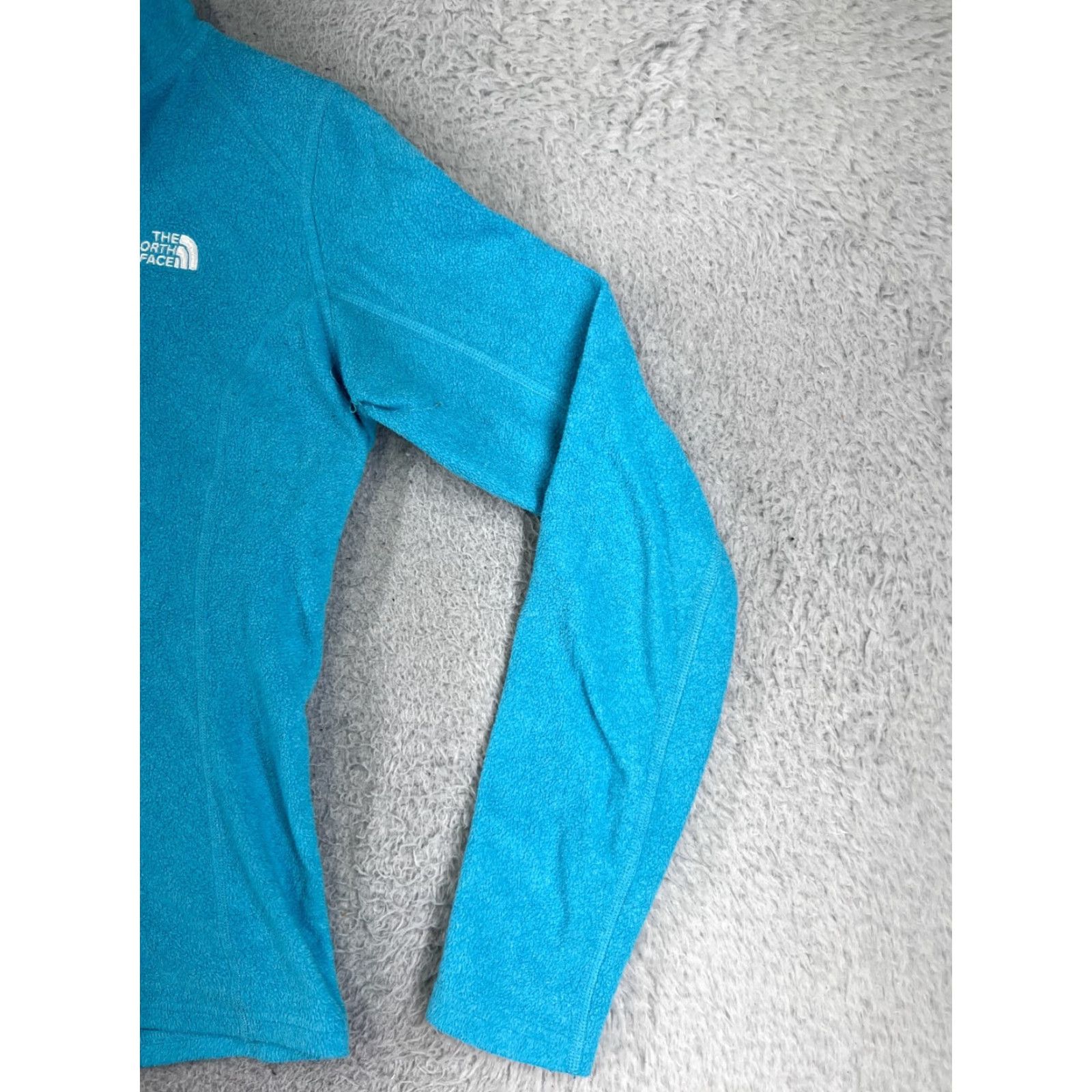 The North Face The North Face Sweater Women XS Blue 100% Polyester Fleece Mock Neck Size XS / US 0-2 / IT 36-38 - 5 Thumbnail