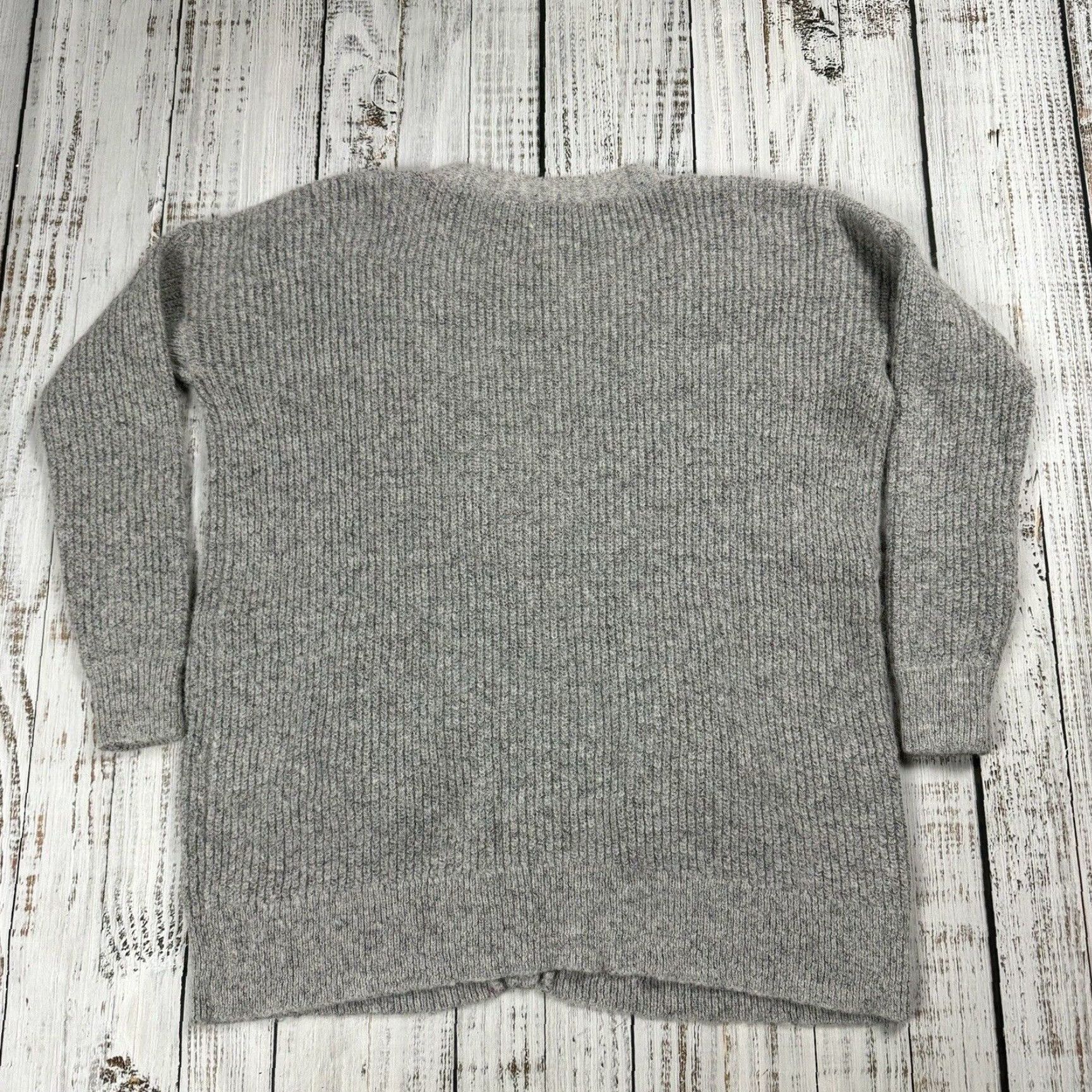 Free People FREE PEOPLE Oversized Cardigan Sweater with Pockets, Women's Size Small, Gray, Fuzzy Fluffy, Casual Classic Size S / US 4 / IT 40 - 8 Thumbnail