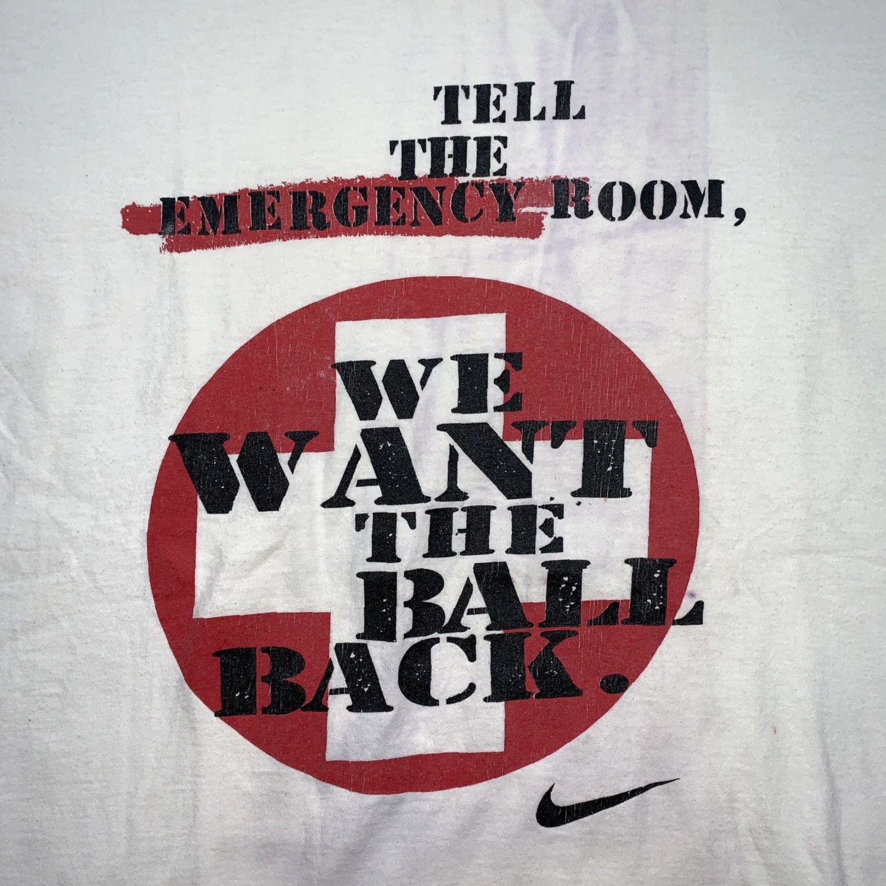 Nike VINTAGE Nike Graphic Tee USA 80s Sportswear Adult L White Size US L / EU 52-54 / 3 - 2 Thumbnail