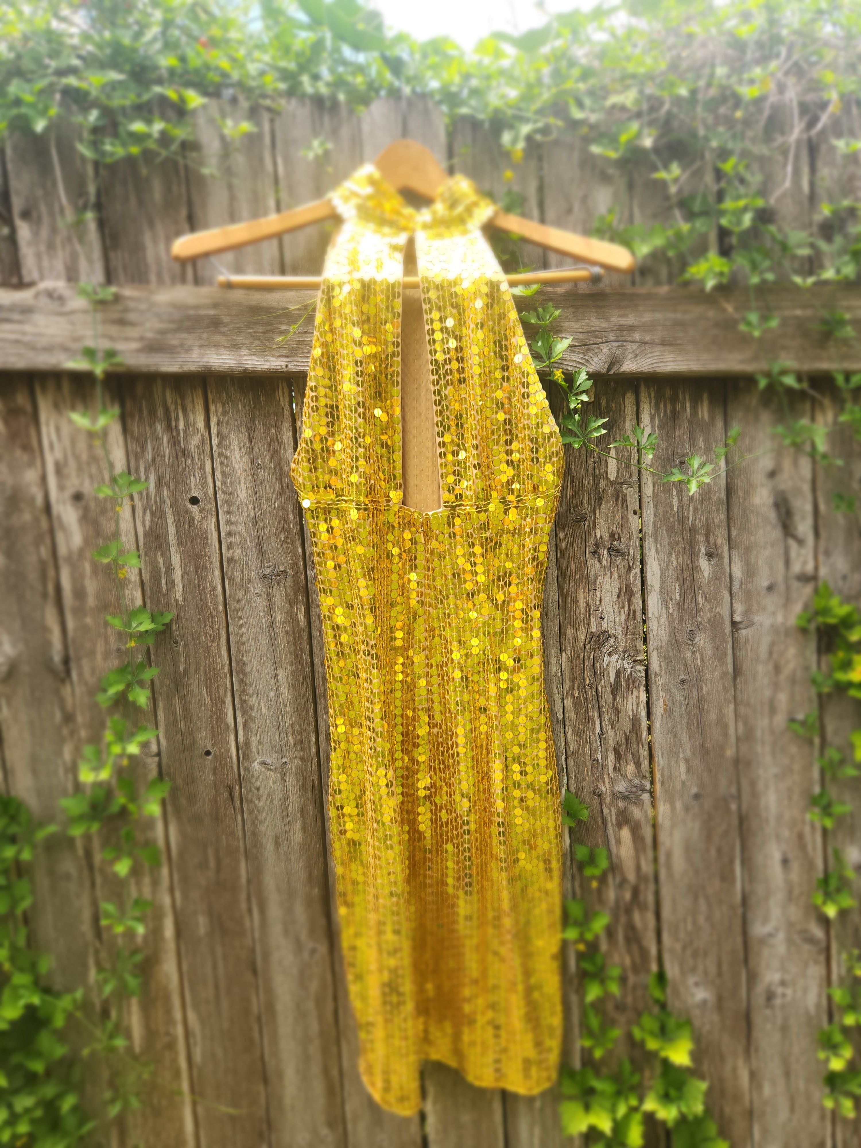 Other Vintage Stenay Gold Gatsby Dress Size S / US 4 / IT 40 - 8 Thumbnail