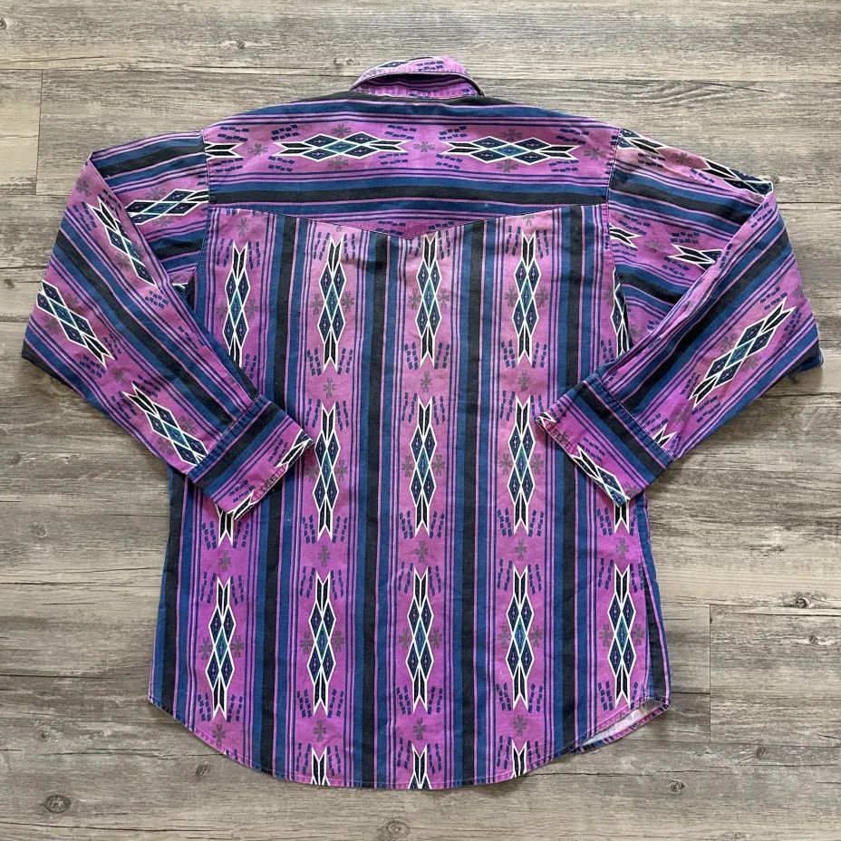 Wrangler Vintage Wrangler Brushpopper Western Button Shirt Size Large Size US L / EU 52-54 / 3 - 4 Thumbnail