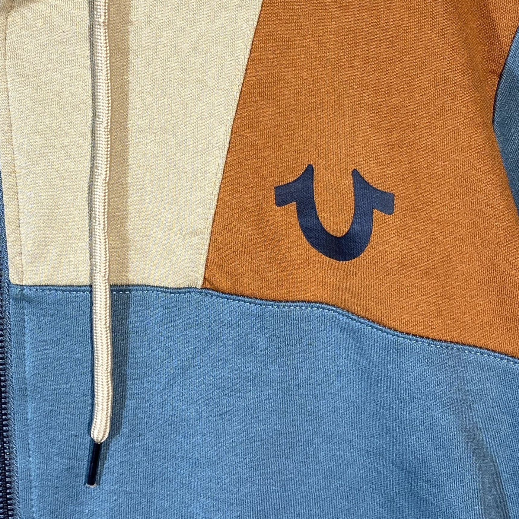 True Religion True Religion Sweatshirt Hoodie XL Crop Color Block Full Zip Women Long Sleeve Multicolor Logo Activewear Regular Fit Size XL / US 12-14 / IT 48-50 - 4 Thumbnail
