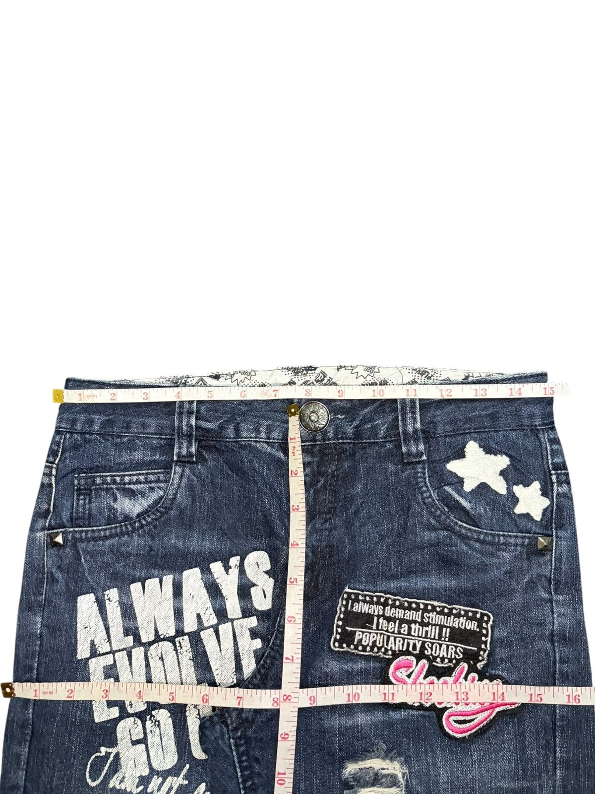 Dsquared2 Vintage Japanese Brand Patches Distressed Jeans Size 30" / US 8 / IT 44 - 6 Thumbnail