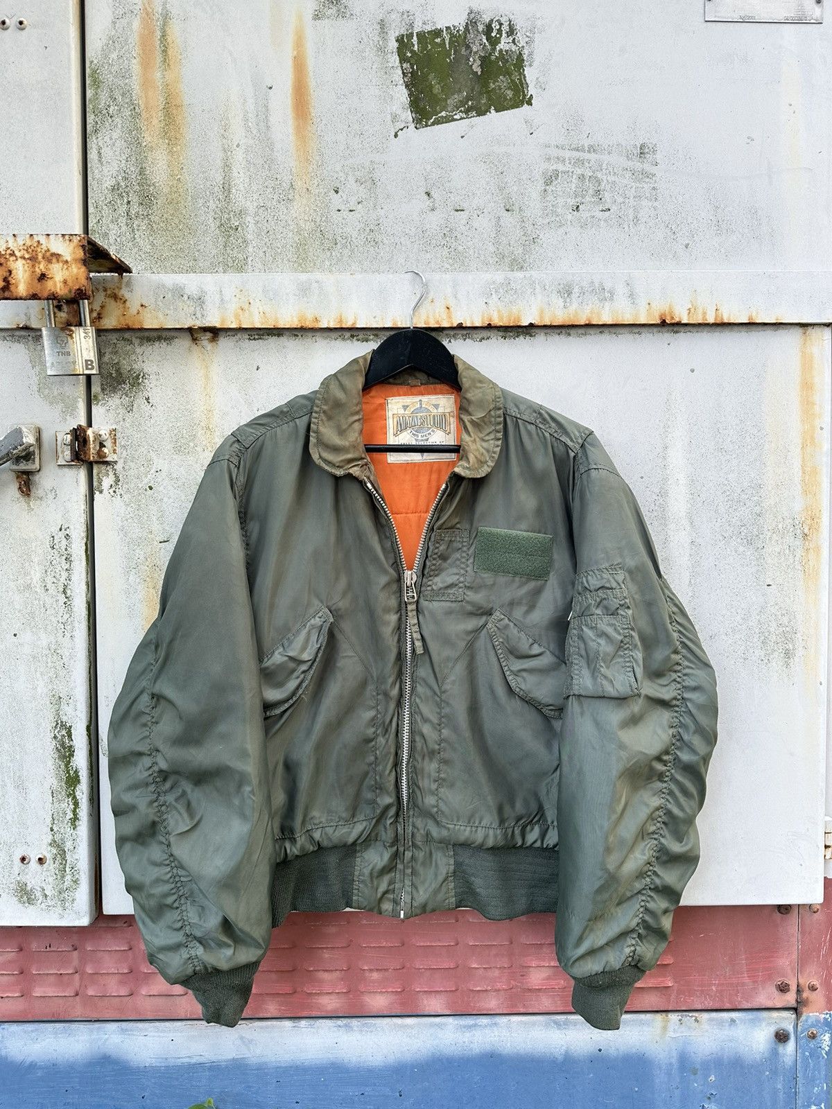Vintage 🪖Vintage Faded MA-1 Man Intermediate Bomber Jacket Size US M / EU 48-50 / 2 - 4 Thumbnail