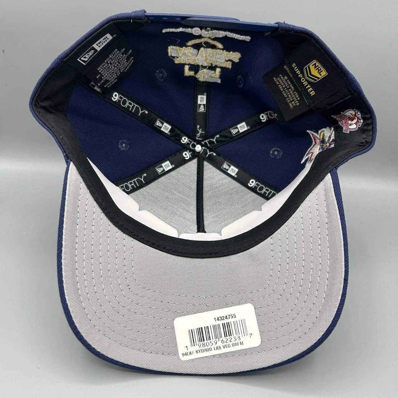 New Era Sydney Roosters NRL Hat Men Navy Embroidered NBA Strap Back Size ONE SIZE - 2 Thumbnail