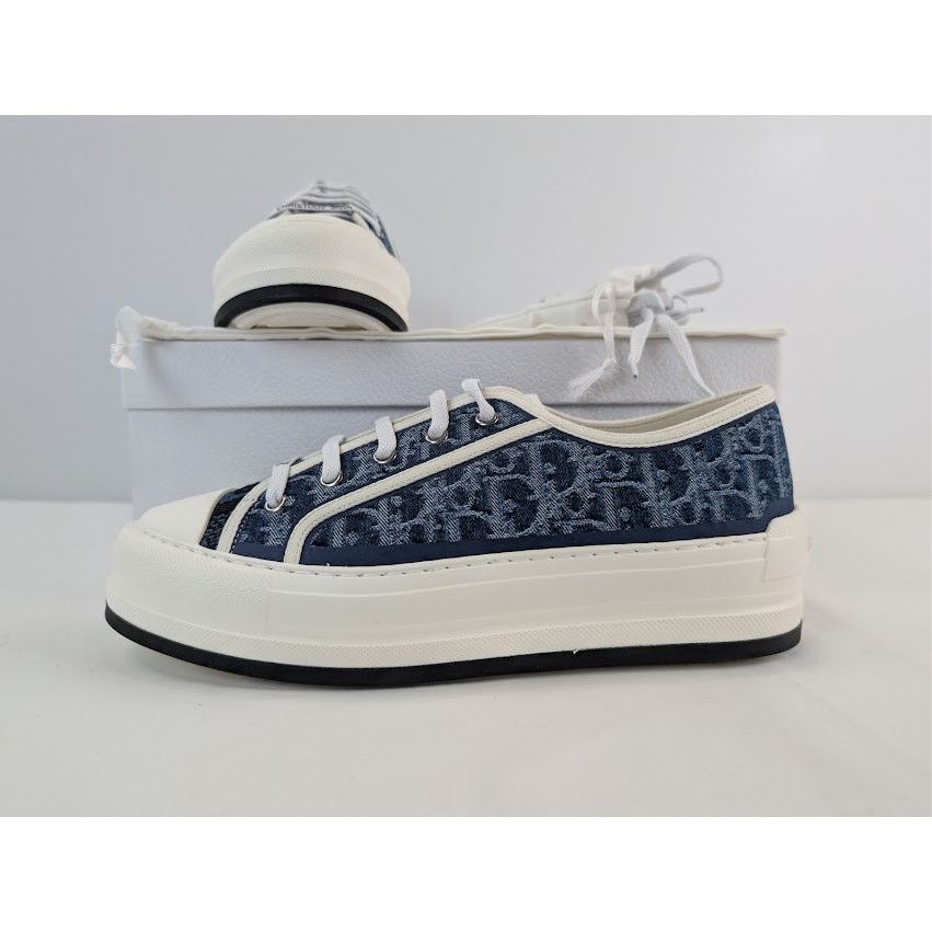 Dior o1rshd1 Walk'n'Dior Platform Sneaker Blue Stonewashed Effect Size US 11 / IT 41 - 20 Thumbnail