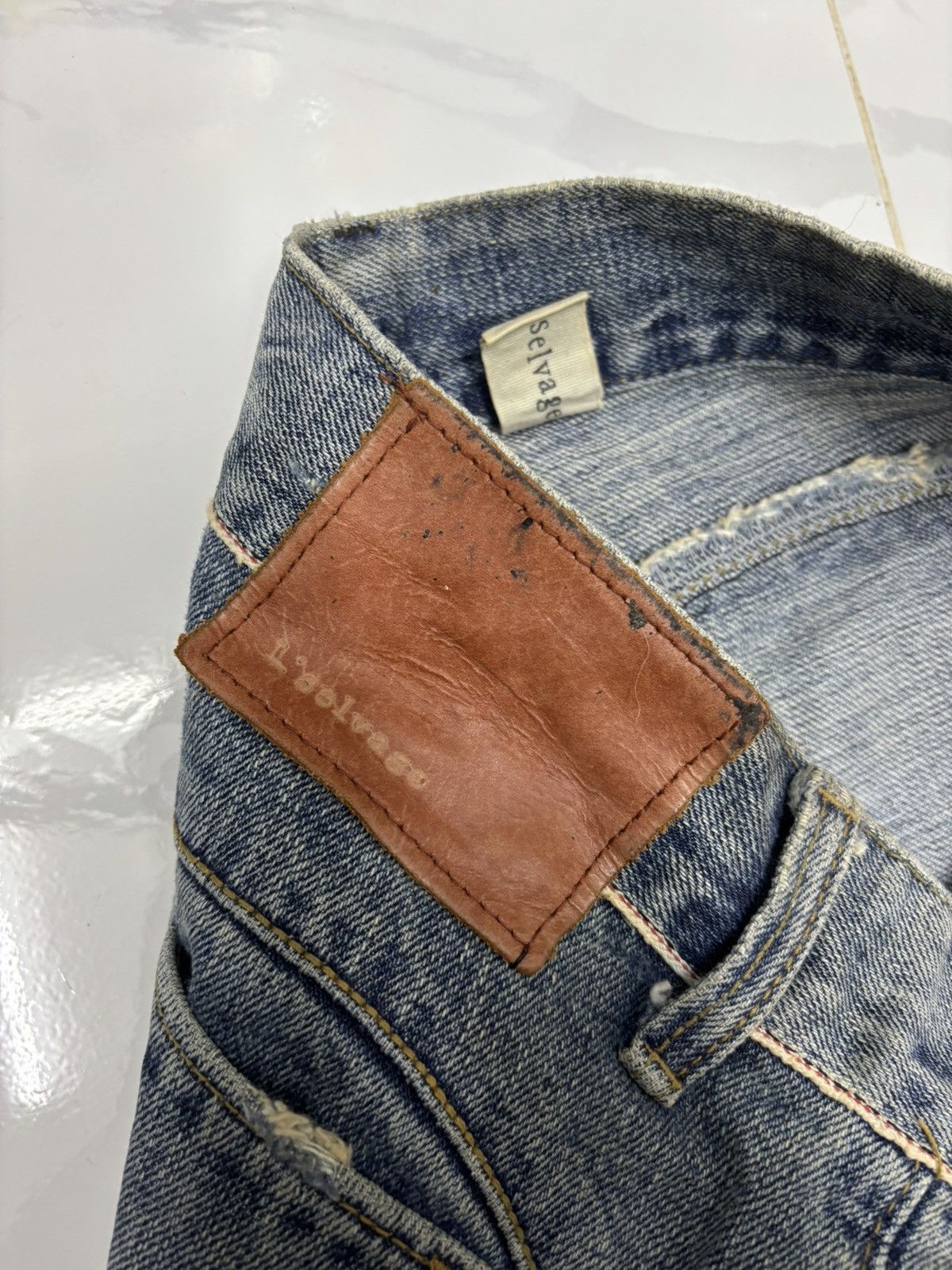 Kapital Vintage L’selvage Distressed Denim Jeans Size US 30 / EU 46 - 13 Thumbnail
