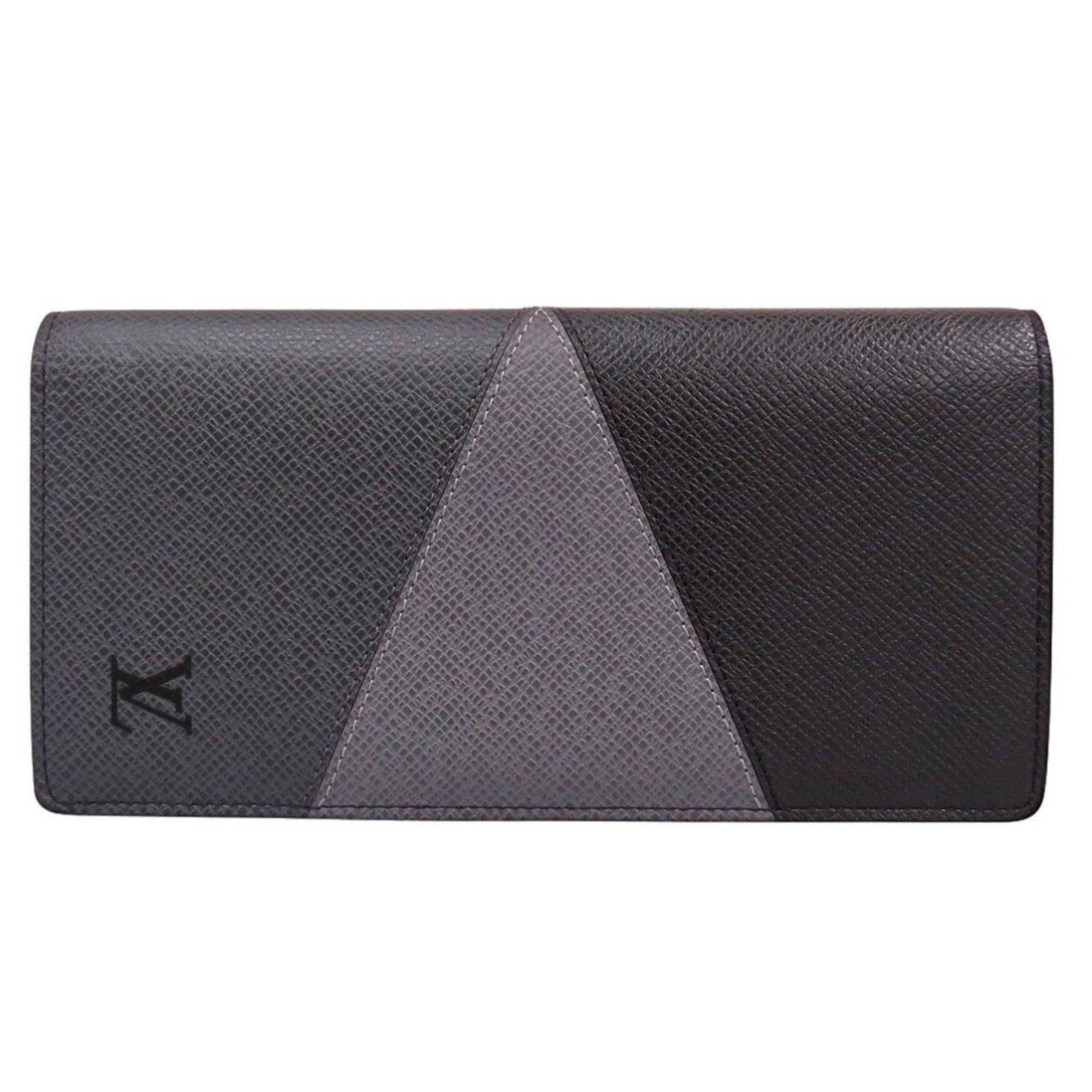 Louis Vuitton Louis Vuitton Portefeuille Plaza NM Taiga M30715 Grey Long Wallet LV 0669LOUIS VUITTON Size ONE SIZE - 1 Thumbnail