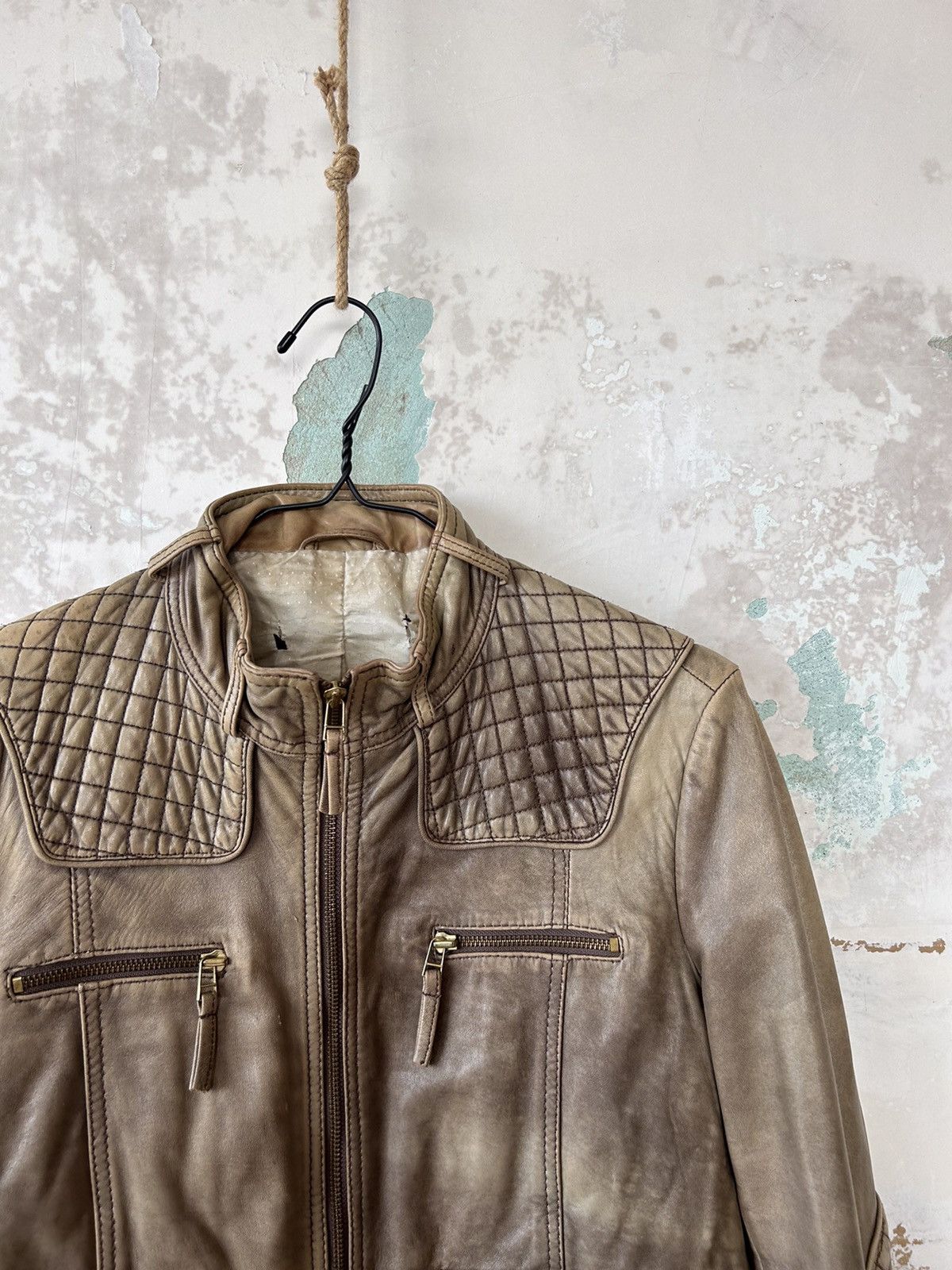 Japanese Brand VINTAGE LEATHER JACKET Size M / US 6-8 / IT 42-44 - 3 Thumbnail