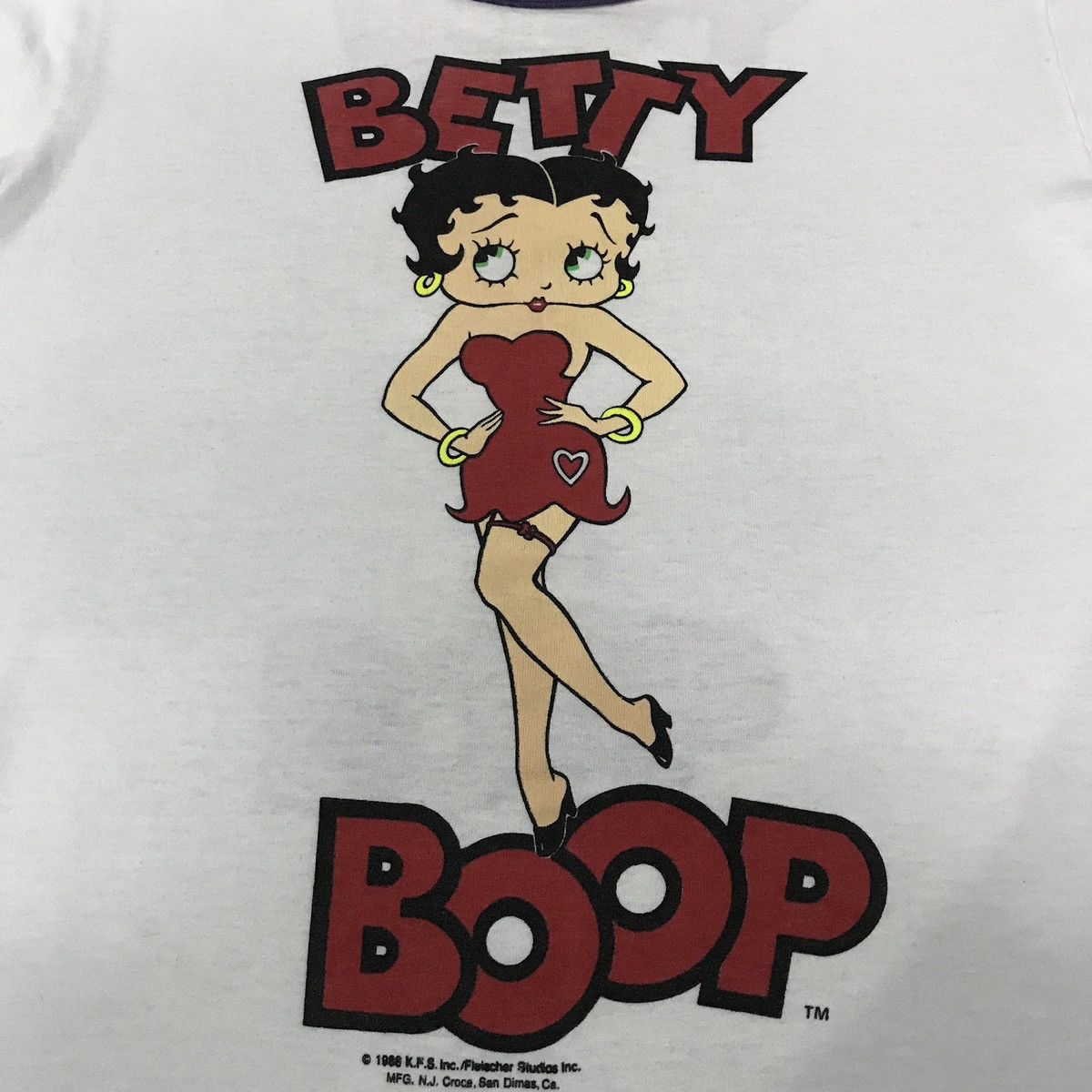 Cartoon Network × Vintage VINTAGE Betty Boop Mirror Print Ringer cr1988 Size US L / EU 52-54 / 3 - 4 Thumbnail