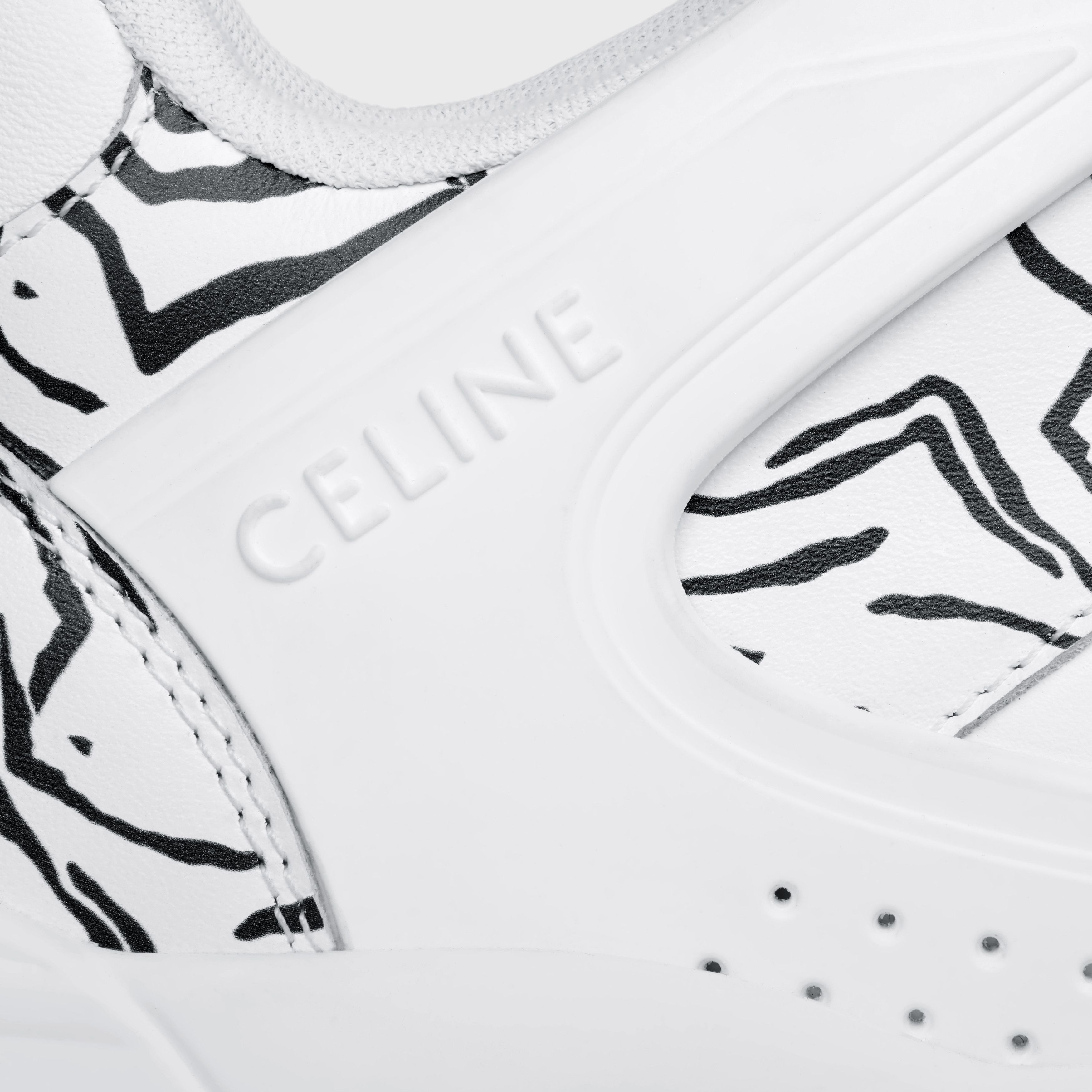 Celine o1bcso1str0824 Trainer CT-07 Low-Top Sneakers in White Black Size US 6 / EU 39 - 5 Thumbnail