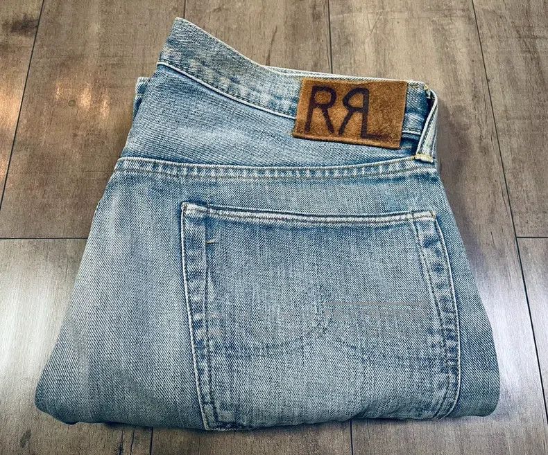 RRL Ralph Lauren RRL Ralph Lauren Light colored denim is worn out, washed a Size US 34 / EU 50 - 7 Thumbnail