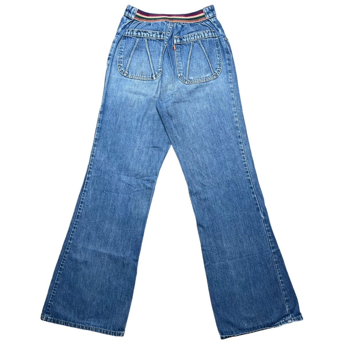 Levi's × Vintage Levis 214 Fresh Produce Orange Tab Flared Bell Bottom Jeans Size 26" / US 2 / IT 38 - 1 Thumbnail