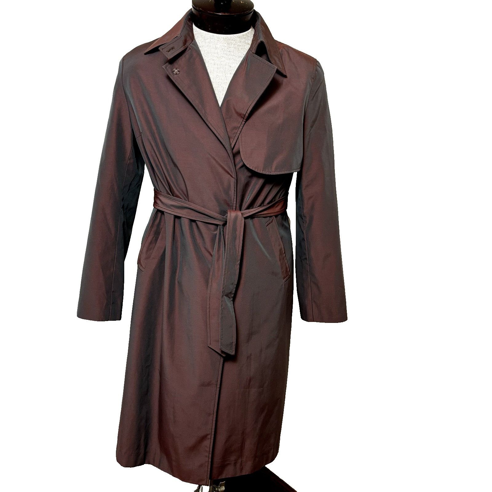 Other YULI Women's Size S-M US Fit Collared Trench Coat Brown Lon Size S / US 4 / IT 40 - 1 Thumbnail