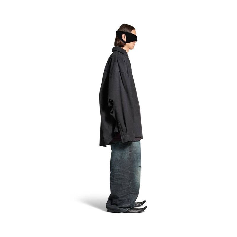 Balenciaga o1srvl11e0326 Loop Sports Icon Layered Shirt in Black Size US M / EU 48-50 / 2 - 3 Thumbnail