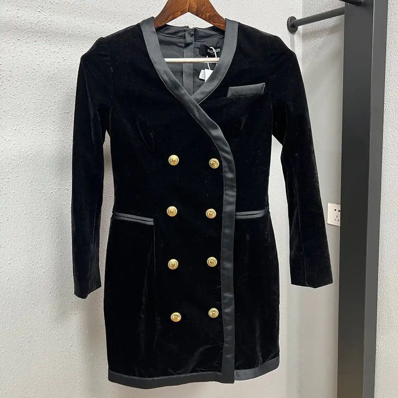 Balmain Balmain Black Women's Dress Size S 0089 Size S / US 4 / IT 40 - 1 Thumbnail