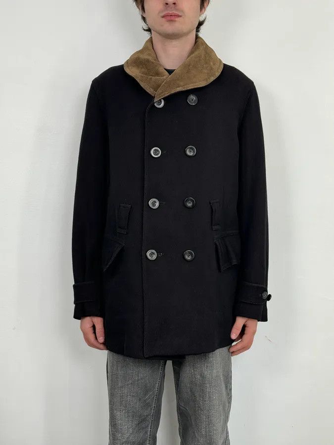 Giorgio Armani 2010s Giorgio Armani Black Wool Double Breasted Classy Coat Size US M / EU 48-50 / 2 - 2 Thumbnail
