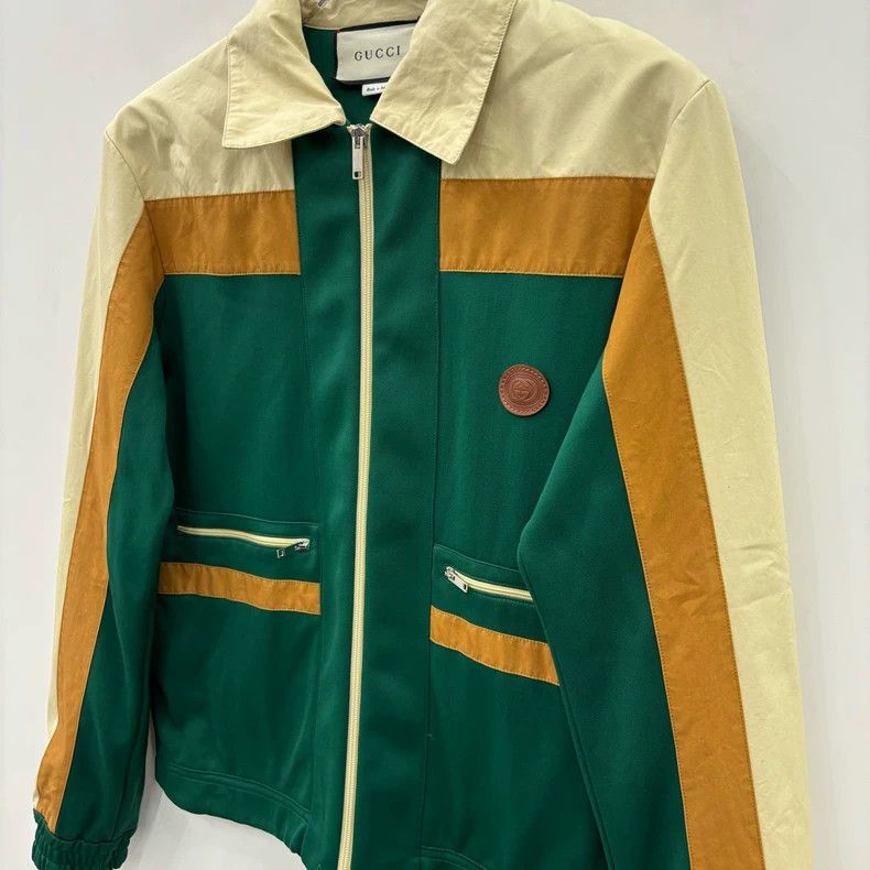 Gucci GucciLogo printed zipper color block printed casual jacket Size US XS / EU 42 / 0 - 2 Thumbnail