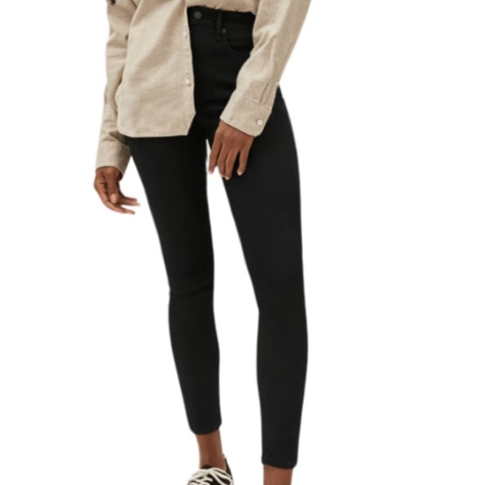 Everlane The Authentic Stretch High-Rise Skinny -Blk Sz 23 T