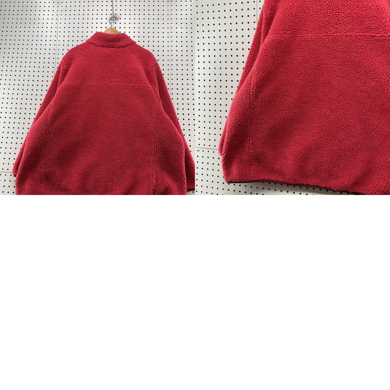 Vintage L.L. Bean Sherpa Jacket Womens Plus 3X Red Fleece Deep Pile Snap Cozy Jacket Size XXL / US 16-18 / IT 52-54 - 9 Thumbnail