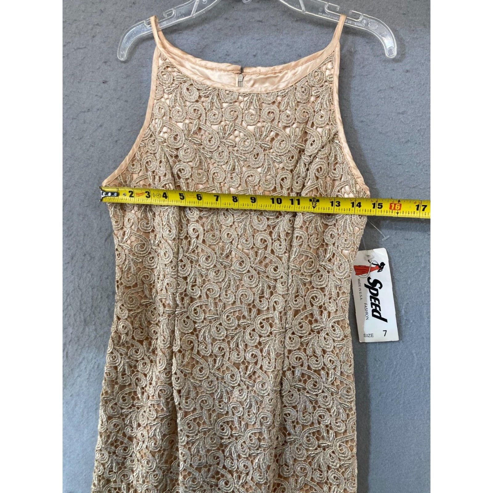 Speedo Speed Fashion Womens Dress 7 Gold USA MADE NWT Vintage Metallic Size M / US 6-8 / IT 42-44 - 2 Thumbnail