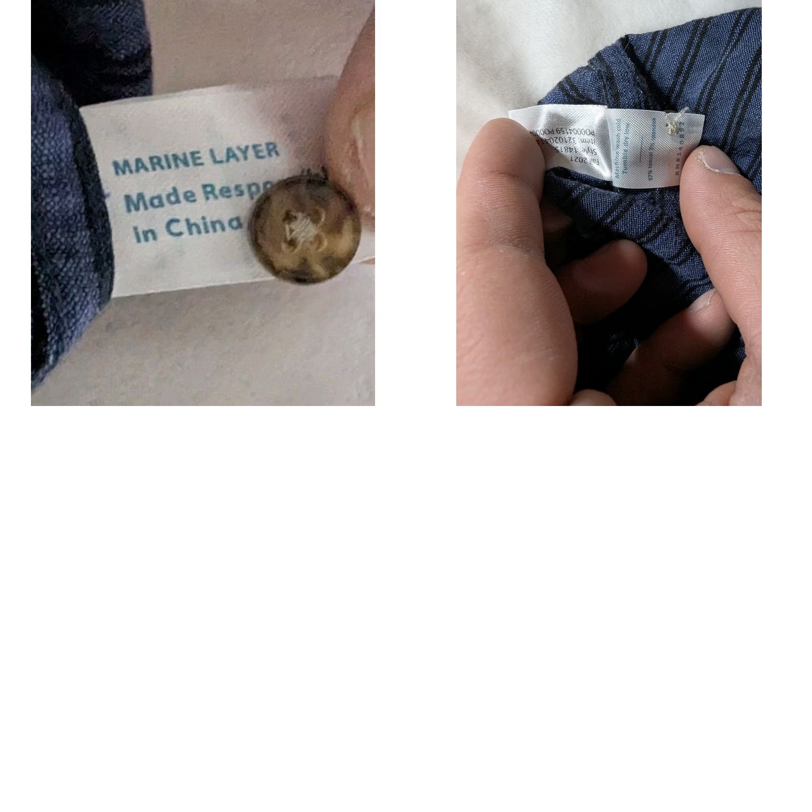 Marine Layer Marine Layer Button-Up Shirt Men Medium Blue L/S 97% Tencel Lyocell Spandex Casual Workwear Size US M / EU 48-50 / 2 - 8 Thumbnail