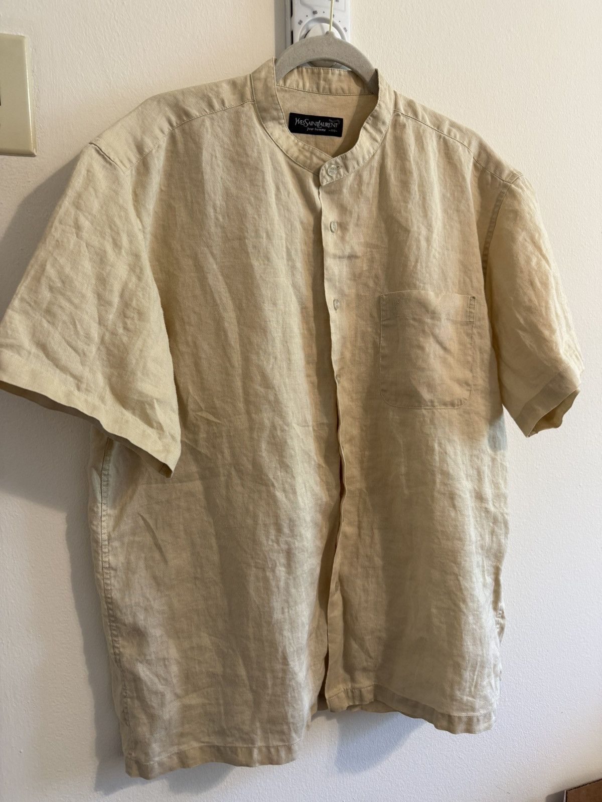 Yves Saint Laurent Yves Saint Laurent Linen Shirt Size US L / EU 52-54 / 3 - 6 Thumbnail