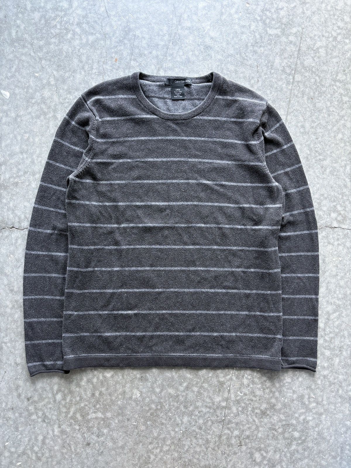 Calvin Klein Vintage Y2K Calvin Klein Striped Sweater Cotton Size US S / EU 44-46 / 1 - 1 Thumbnail