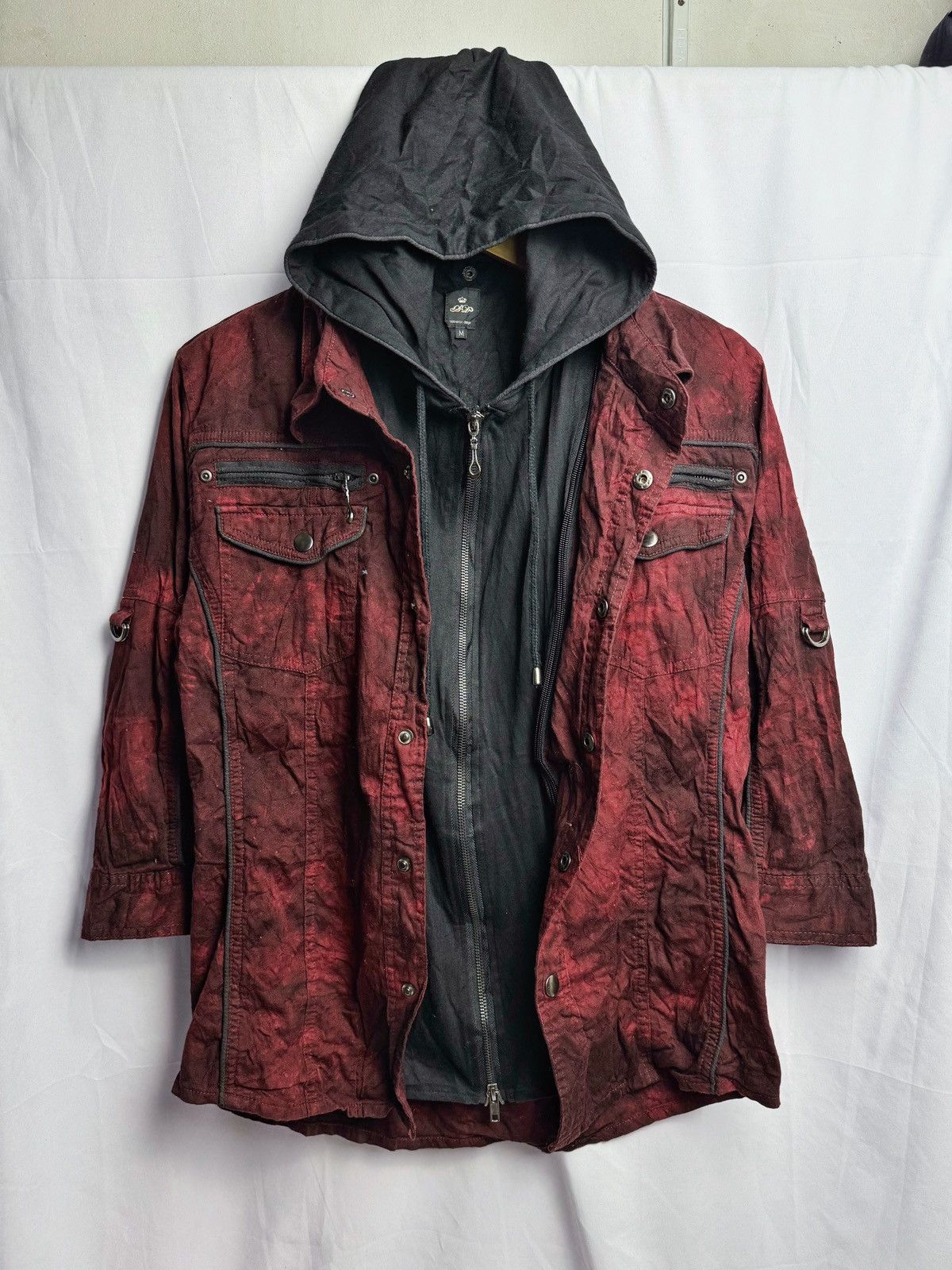 Hysteric Glamour × If Six Was Nine × Japanese Brand Double Layers Semanticdesign Long Shirt with hoodie Size US M / EU 48-50 / 2 - 2 Thumbnail