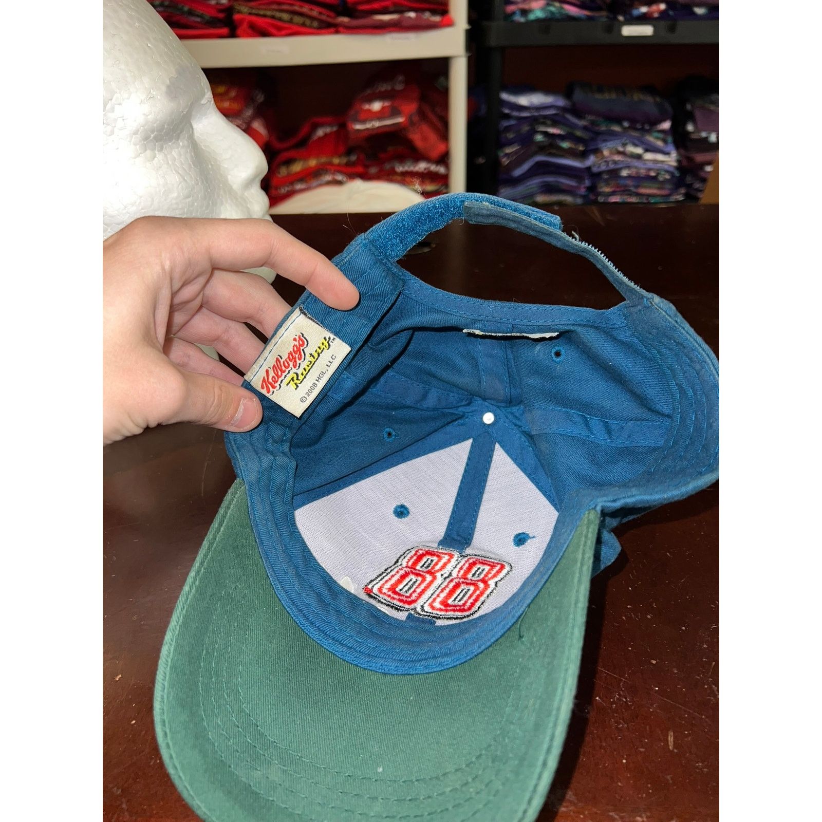 Vintage Vintage Nascar Dale Jr Hat #88 Blue Green Cap Kelloggs VTG Size ONE SIZE - 6 Thumbnail