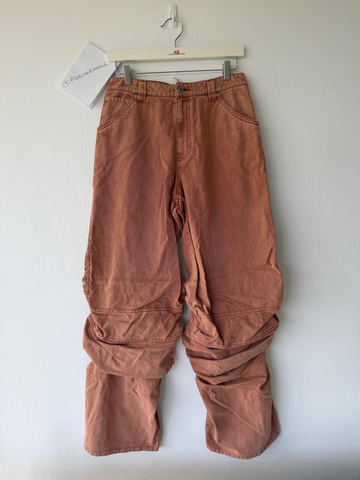 Other new H&M Glenn Martens slouchy twill pants peach pink 6 34 Size 34" / US 12 / IT 48 - 1 Thumbnail