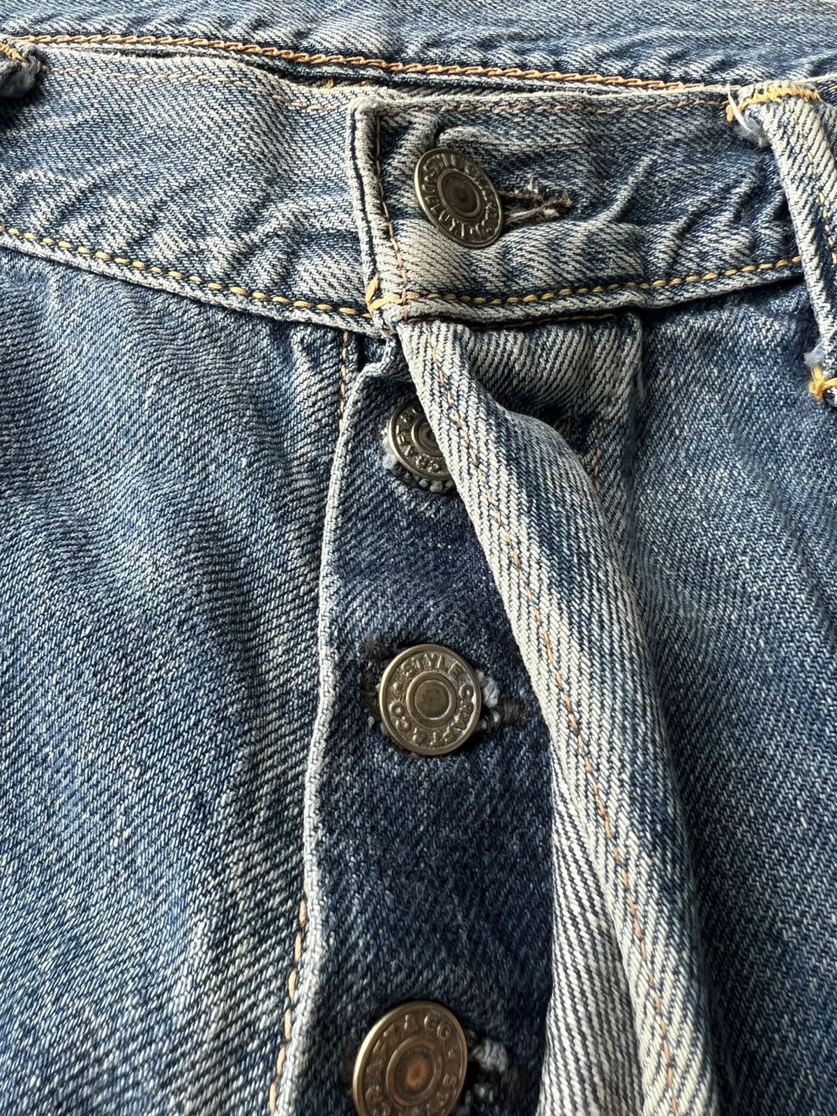Evisu Vintage Evisu No 1 Raw Hem Beauty Faded Selvaged Jorts Denim Size US 32 / EU 48 - 5 Thumbnail